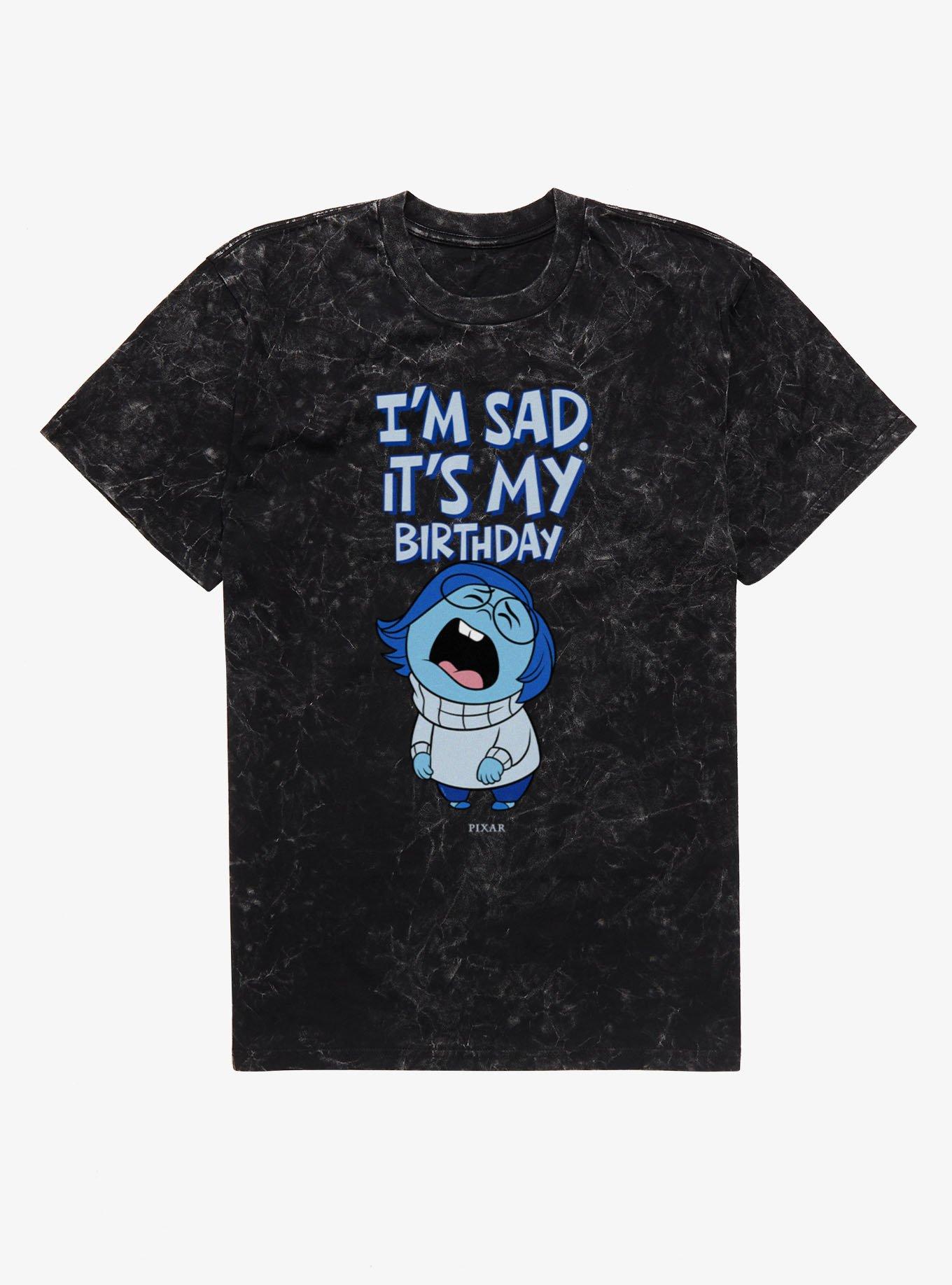 Disney Pixar Inside Out I'm Sad It?s My Birthday Mineral Wash T-Shirt