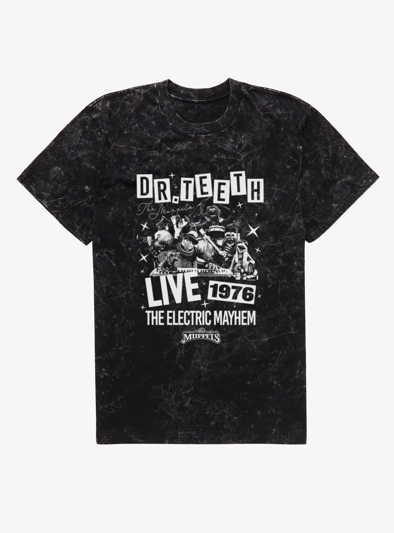 Disney The Muppets Dr Teeth Live 1976 Electric Mayhem Mineral Wash T-Shirt