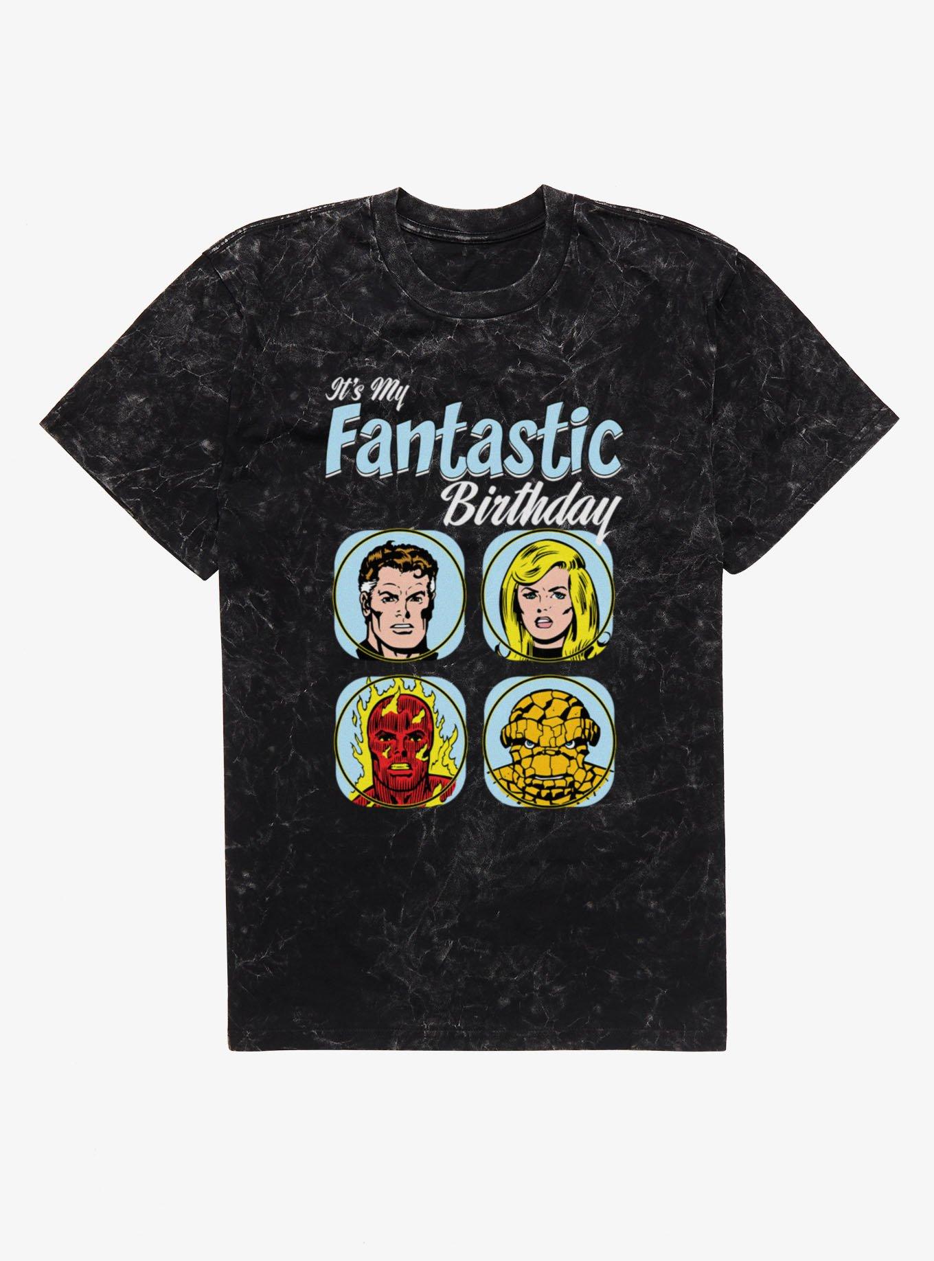 Marvel Comics Retro Fantastic Four It's My Fantastic Birthday Mineral Wash T-Shirt, , hi-res