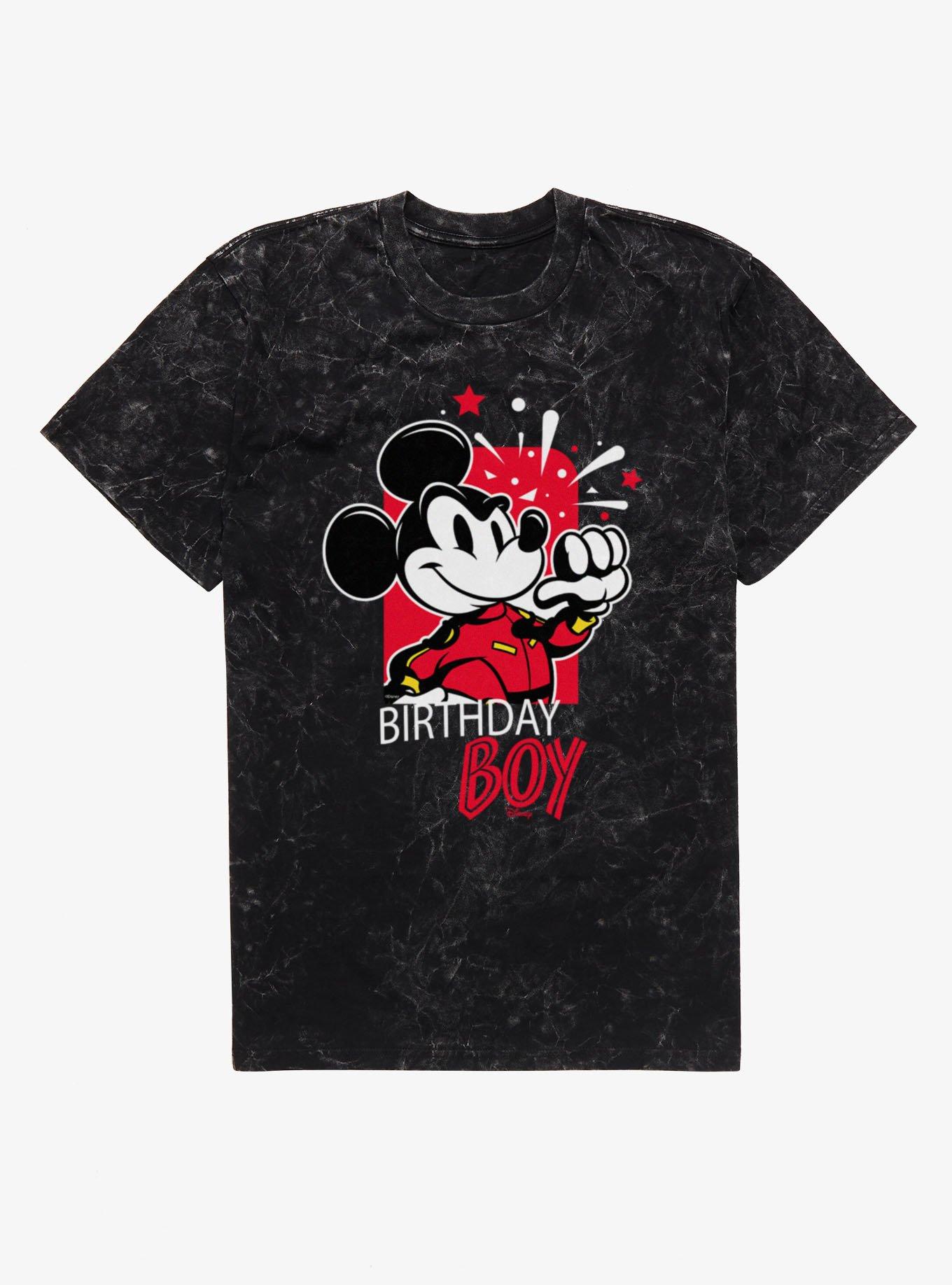 Disney Mickey Mouse Birthday Boy Racing Mineral Wash T-Shirt, , hi-res