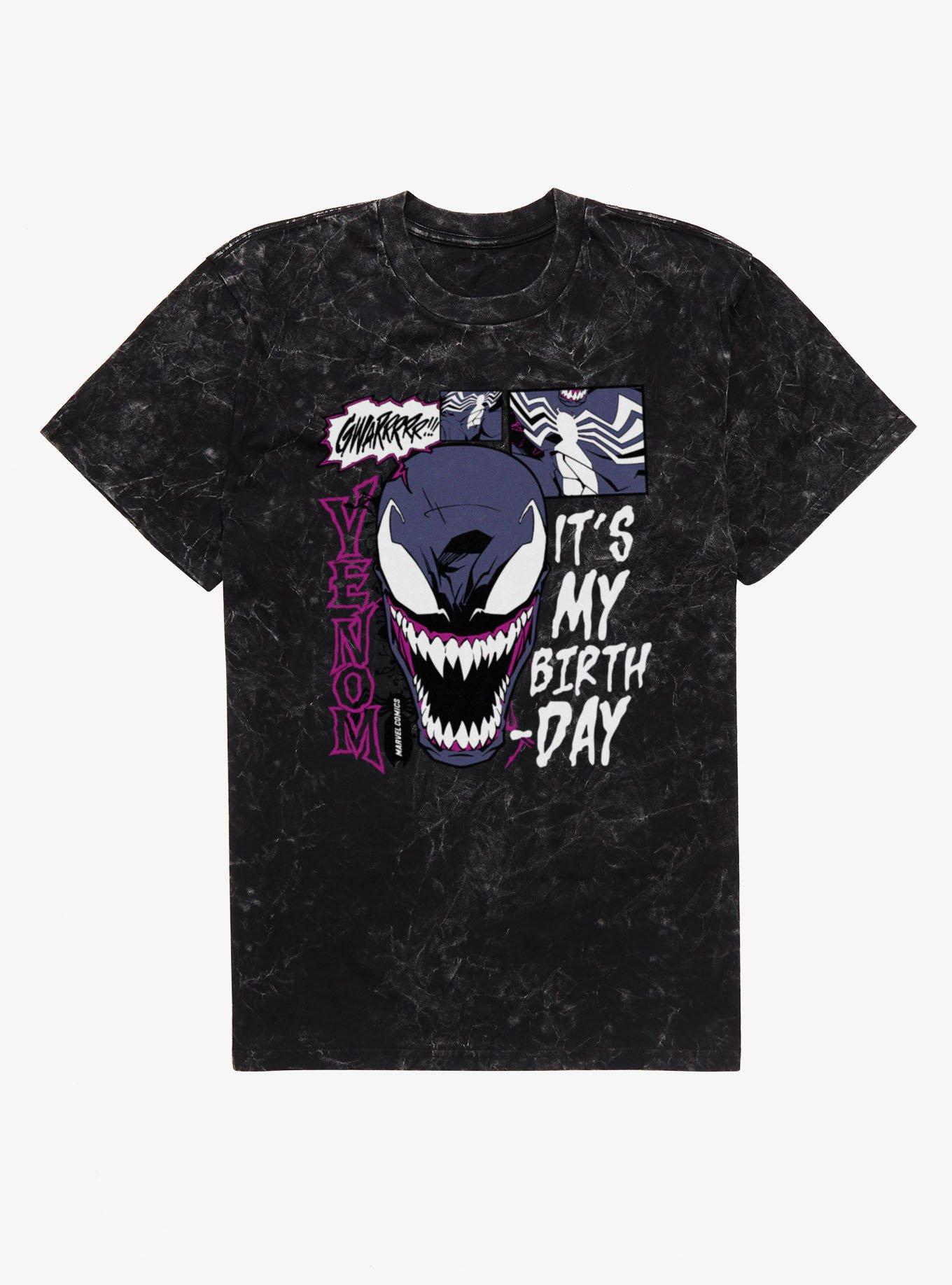Marvel Spider-Man Venom It's My Birthday Mineral Wash T-Shirt, , hi-res