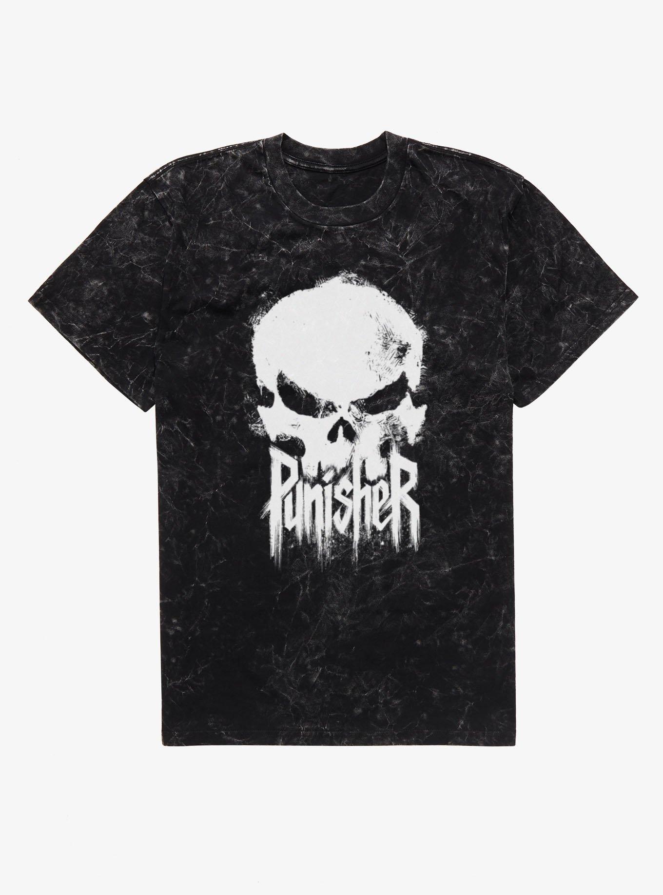 Marvel Punisher: One Last Kill Skull Mineral Wash T-Shirt, , hi-res