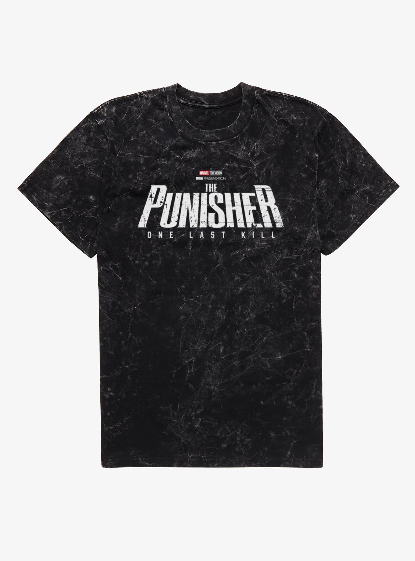 Marvel Punisher: One Last Kill Logo Mineral Wash T-Shirt, , hi-res