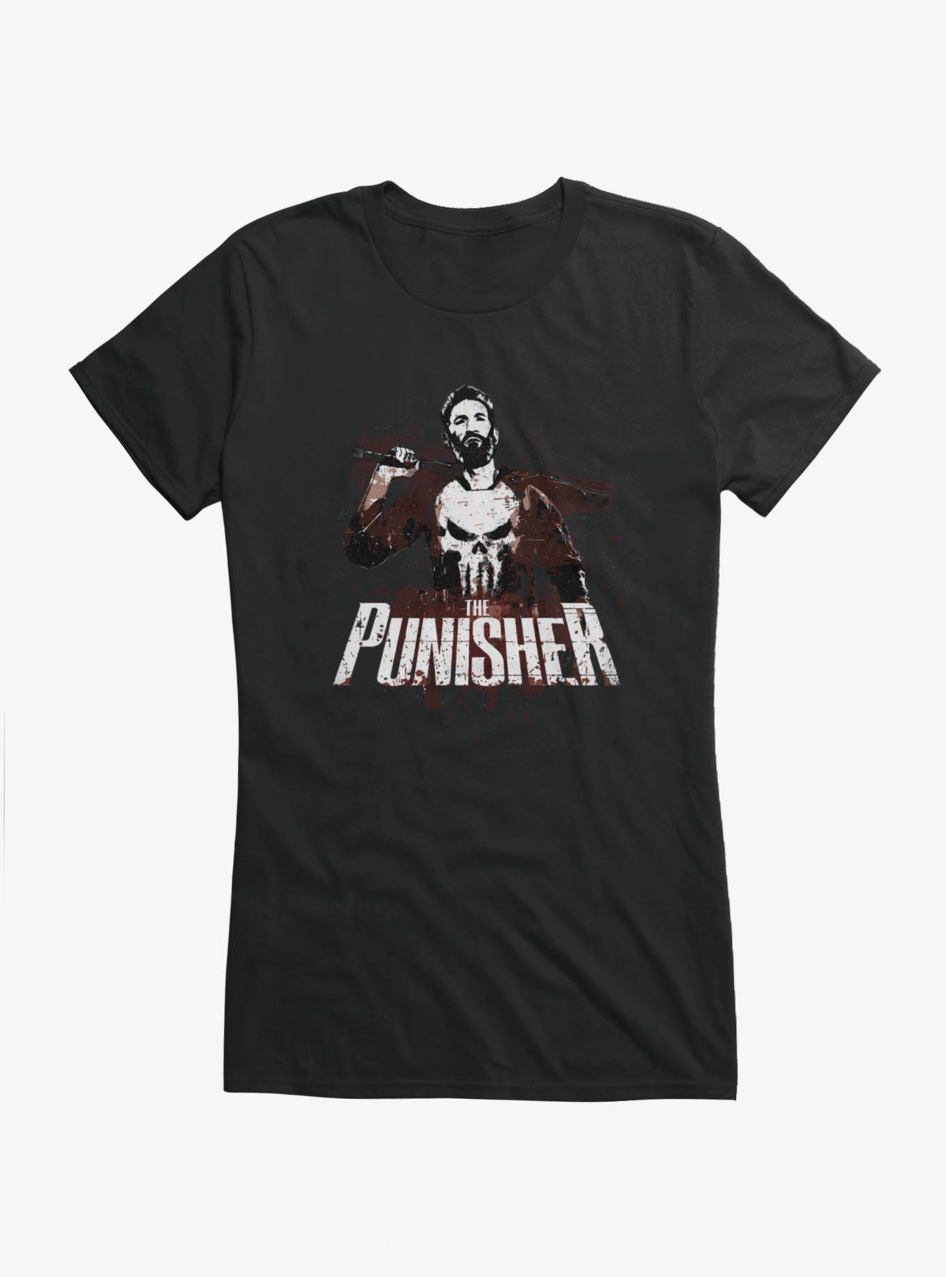 Marvel Punisher: One Last Kill Batters Up Splatter On Girls T-Shirt, , hi-res