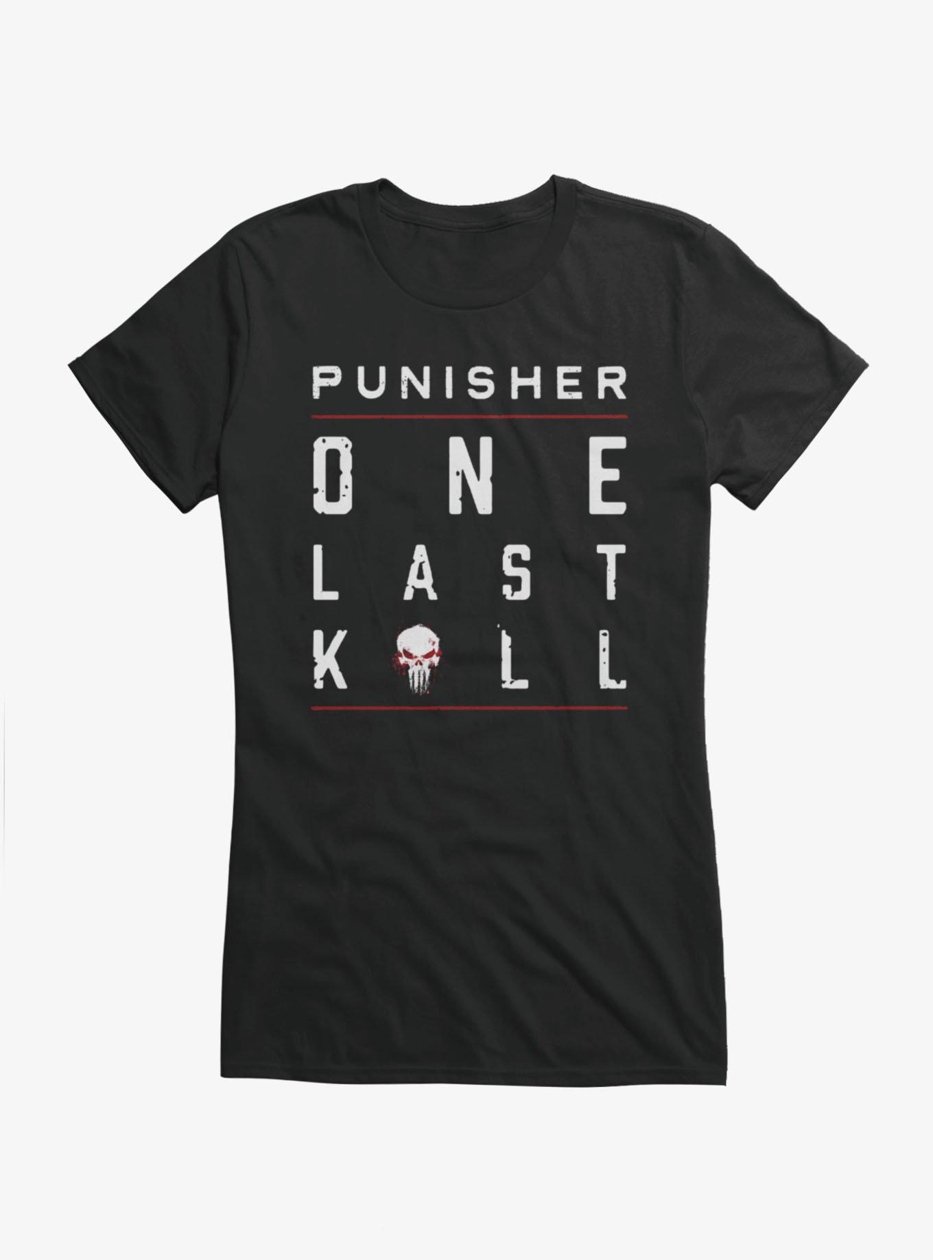 Marvel Punisher: One Last Kill Framed Text Stack Girls T-Shirt, , hi-res