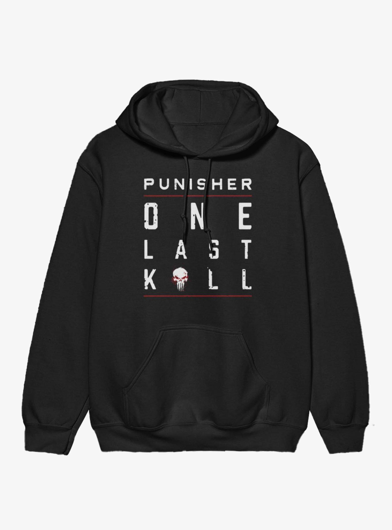 Marvel Punisher: One Last Kill Framed Text Stack Hoodie, , hi-res