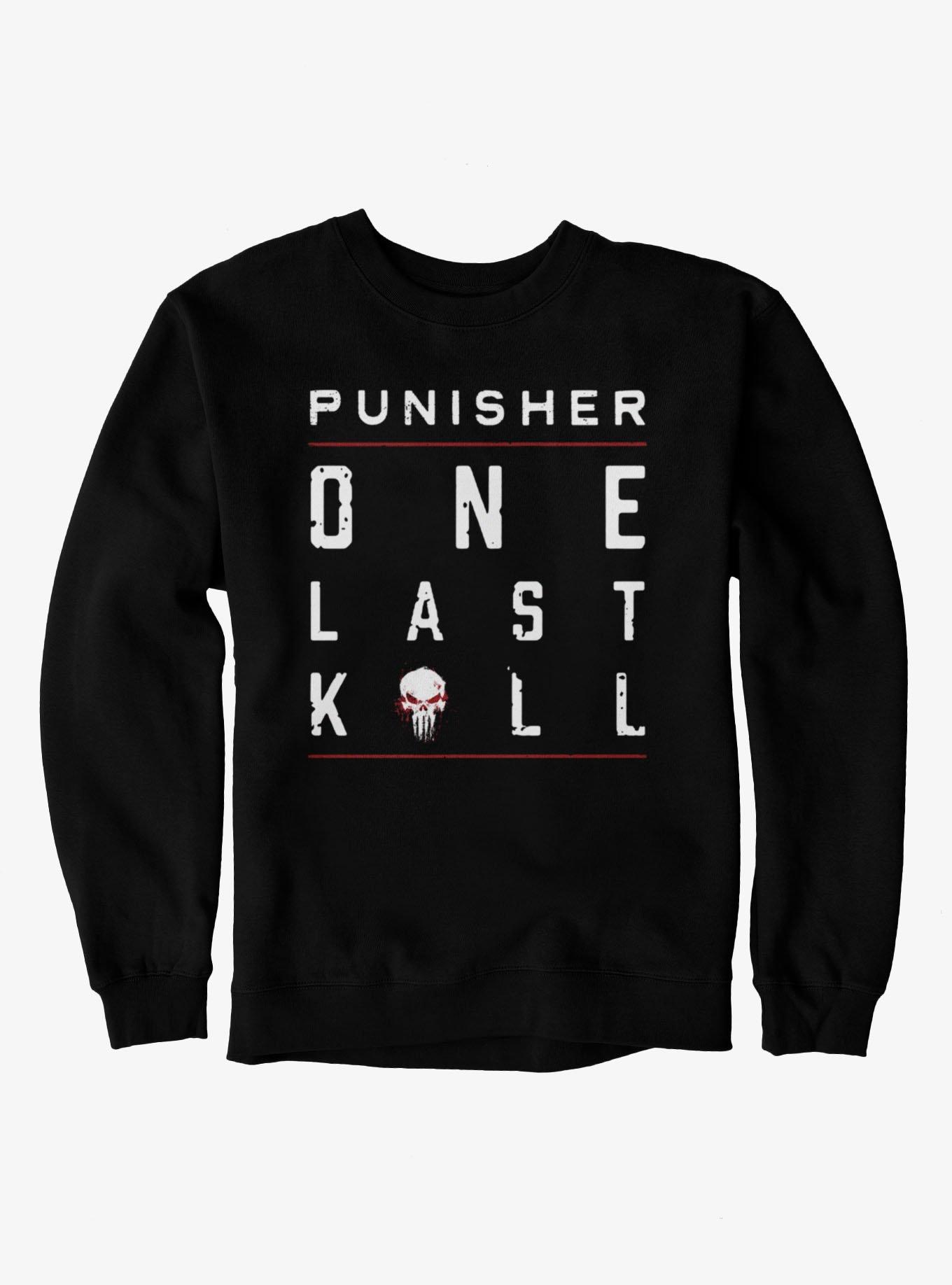 Marvel Punisher: One Last Kill Framed Text Stack Sweatshirt, , hi-res