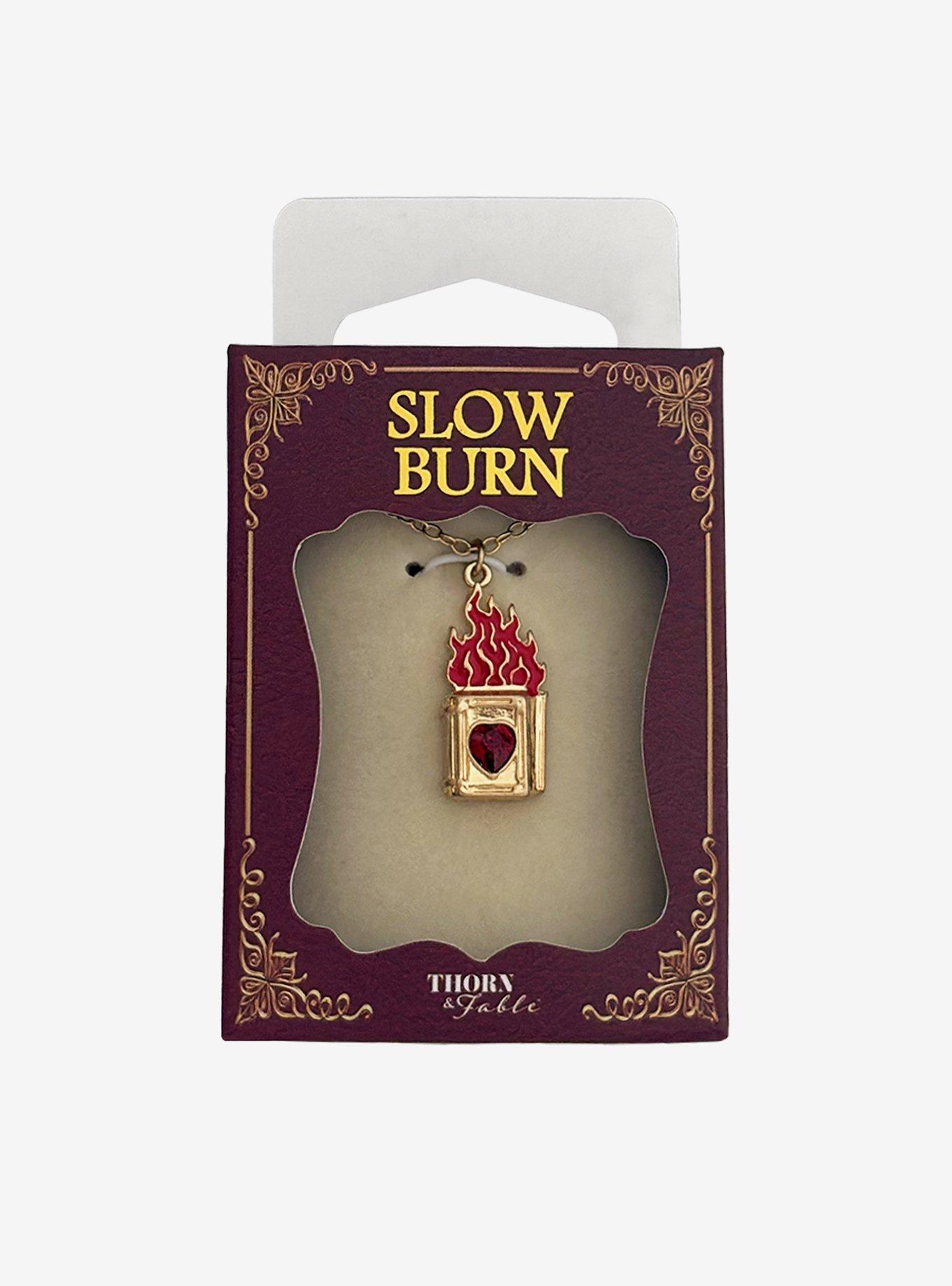 Thorn & Fable Slow Burn Book Necklace