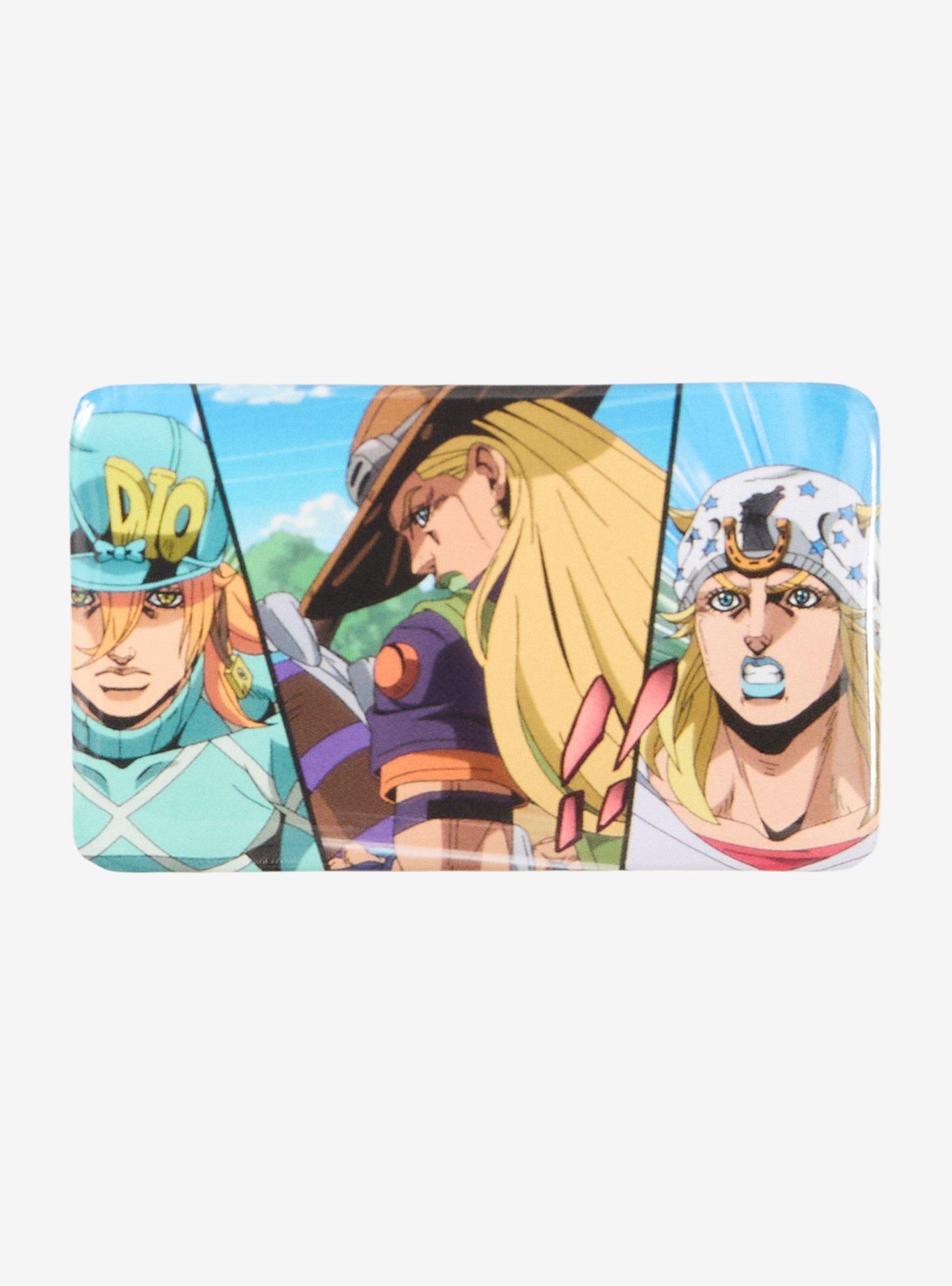 STEEL BALL RUN JoJo's Bizarre Adventure Split Panel Rectangular Button ...