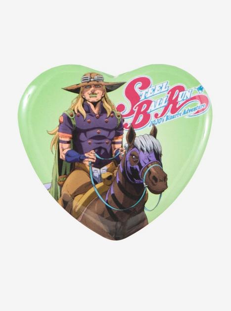 STEEL BALL RUN JoJo's Bizarre Adventure Gyro Heart Button | Hot Topic