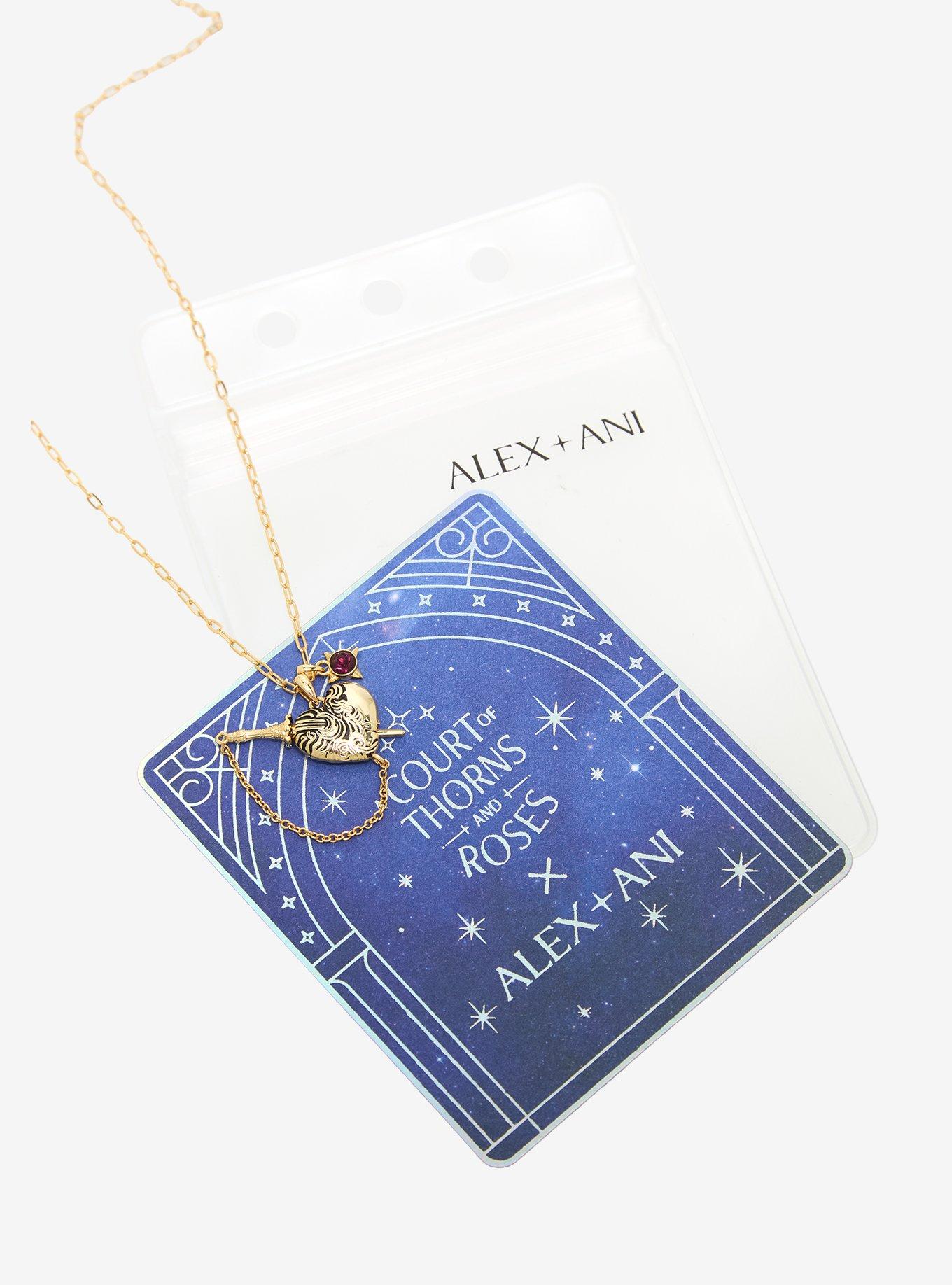 米軍放出品ALEX AND ANI NAVYペンダントネックレス新品未使用 Alex And Ani A Court Of Thorns And Roses Wings And Ruin Sliding
