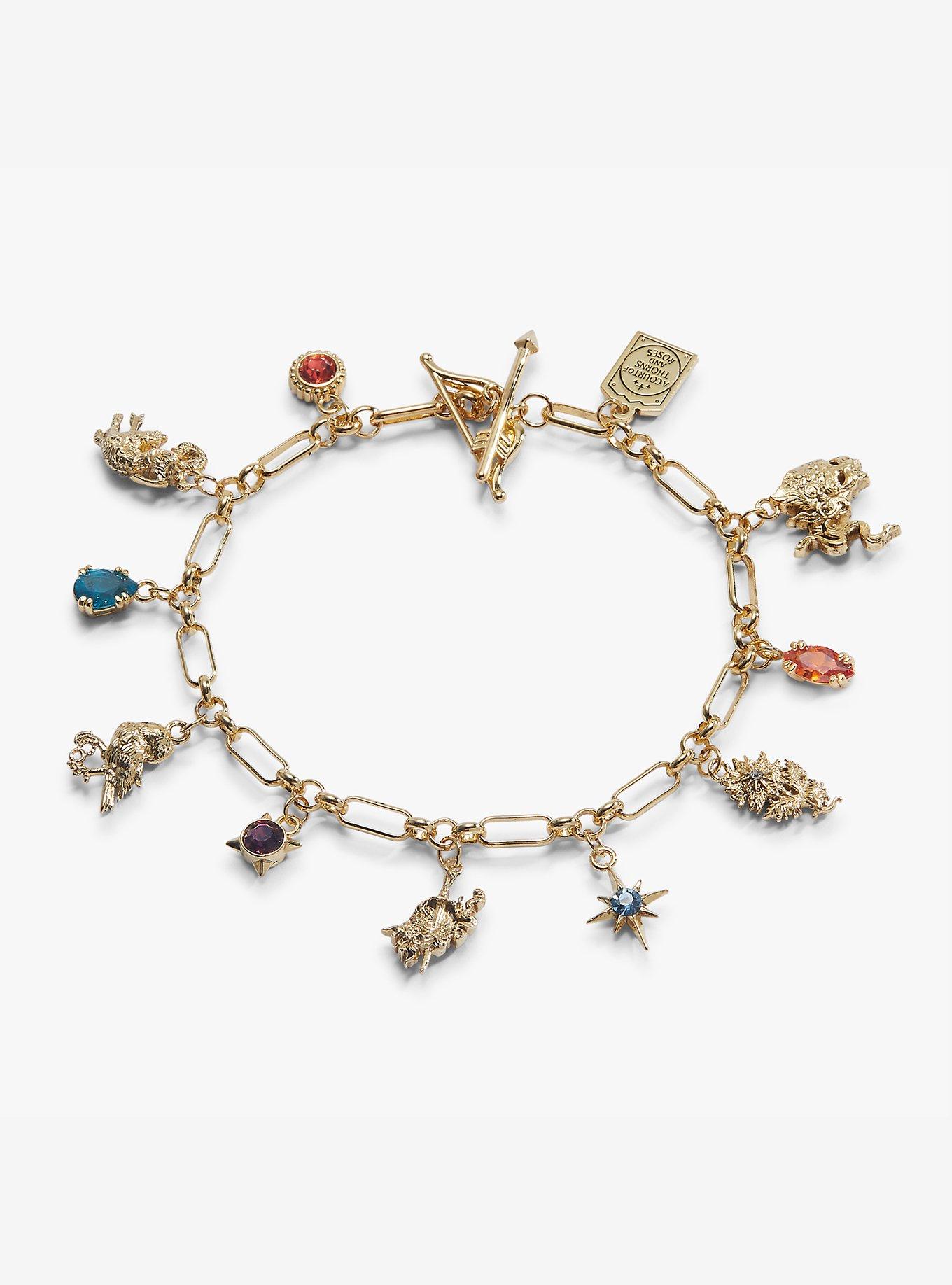 Alex and Ani A Court of Thorns and Roses Book Covers Charm Toggle Bracelet