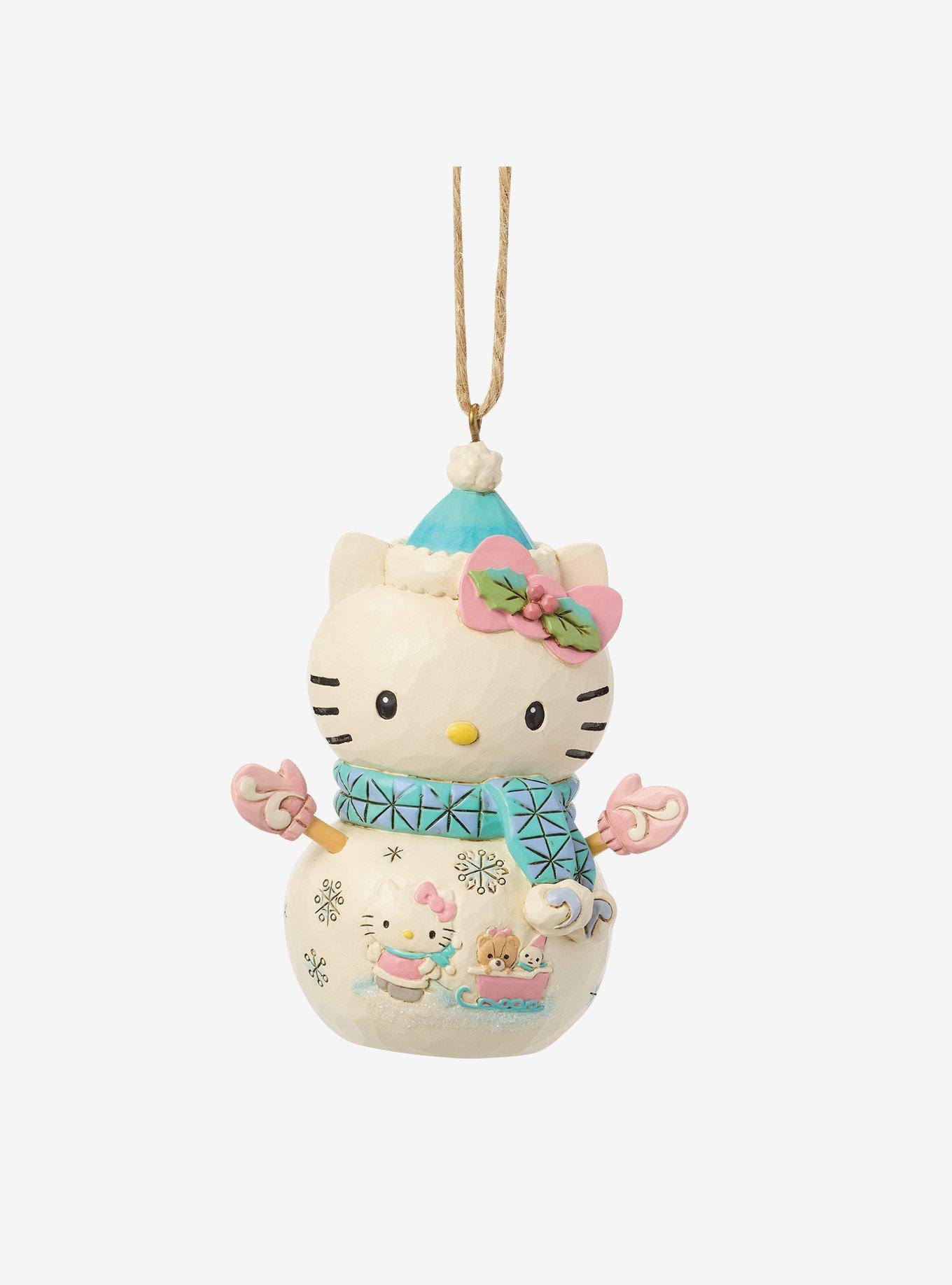 Jim Shore Sanrio Hello Kitty Snowman Hanging Ornament, , hi-res