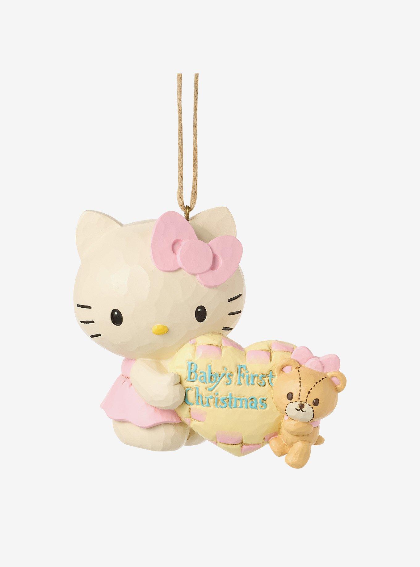 Jim Shore Sanrio Hello Kitty Baby's First Hanging Ornament, , hi-res