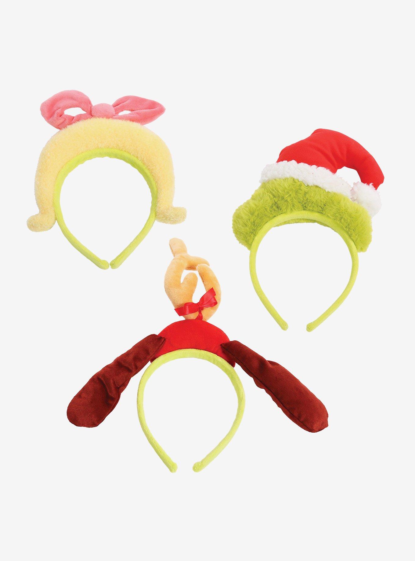 Snowpinion Grinch Max Cindy Lou Who Headbands Set of 3, , hi-res
