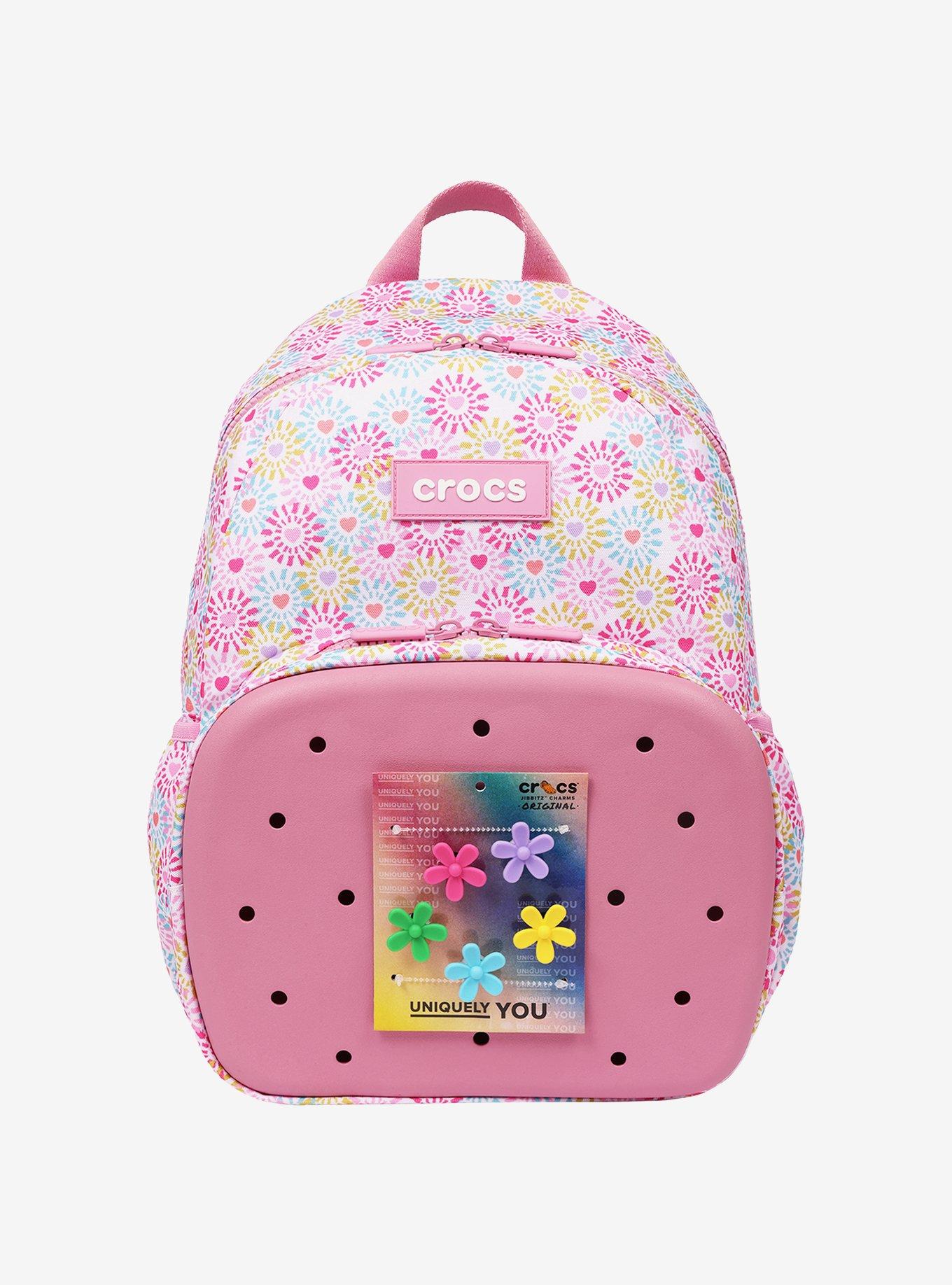 Crocs Floral Backpack with EVA Front Pocket Pink Floral, , hi-res