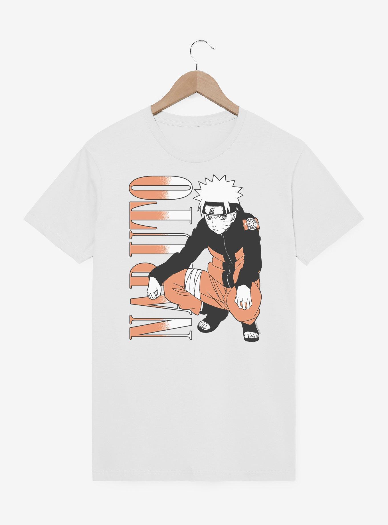Naruto Shippuden Crouch Pose Simple Colors T-Shirt, , hi-res