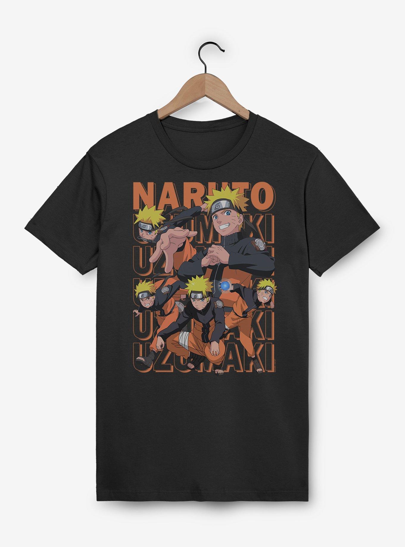 Naruto Shippuden Pose Collage Uzumaki Repeat T-Shirt, , hi-res