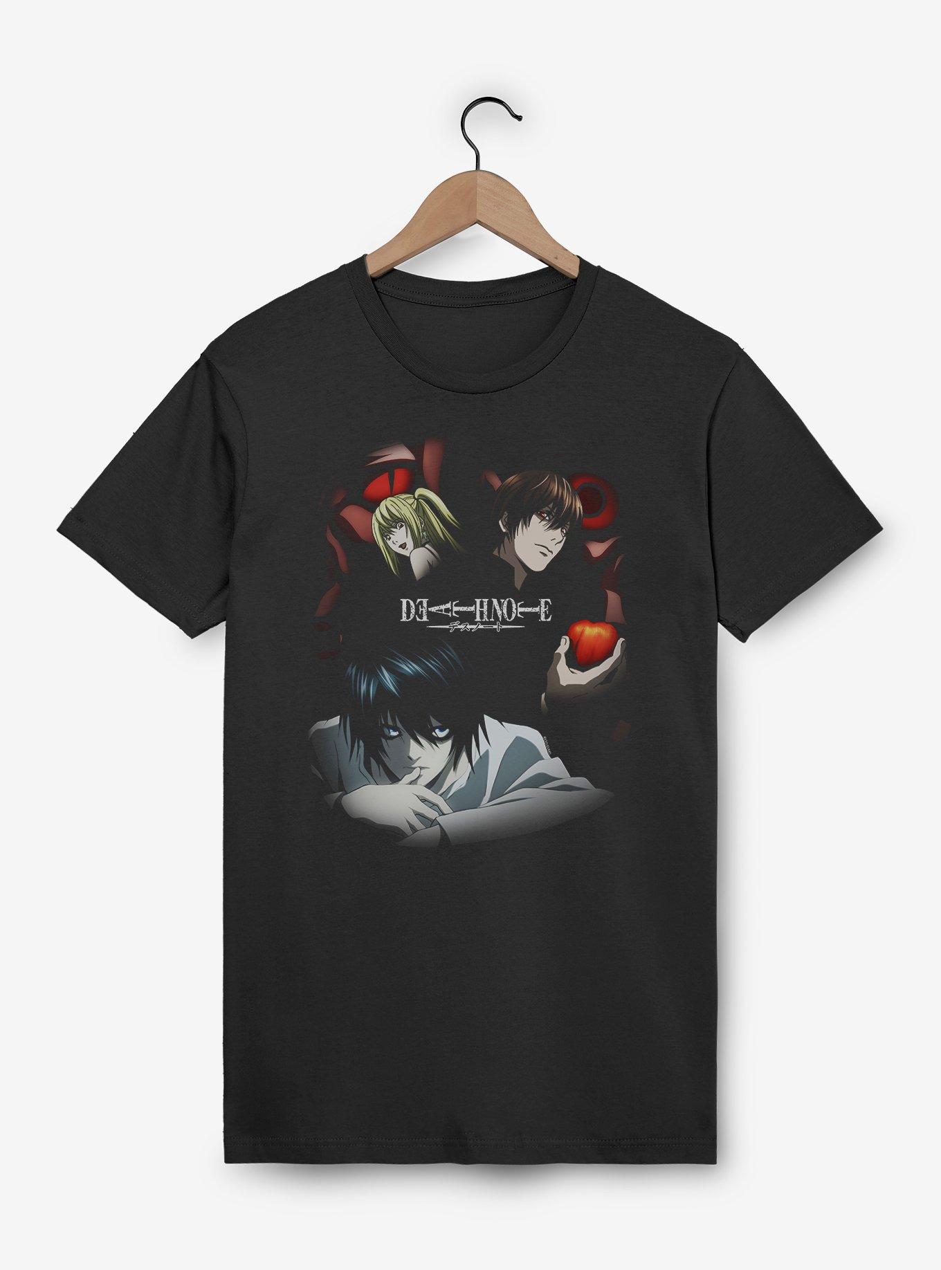 Death Note Group With Red Death Behind Them T-Shirt, , hi-res