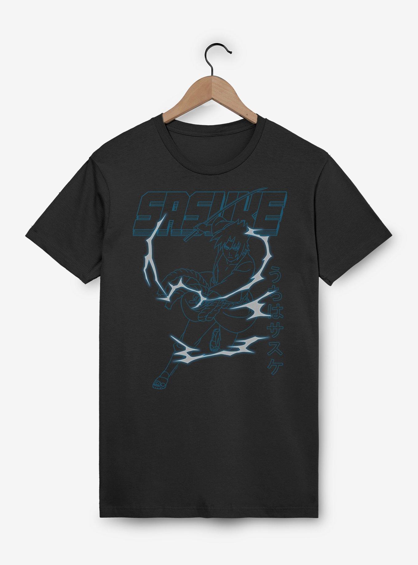 Naruto Shippuden Sasuke Lighting Line Art T-Shirt, , hi-res