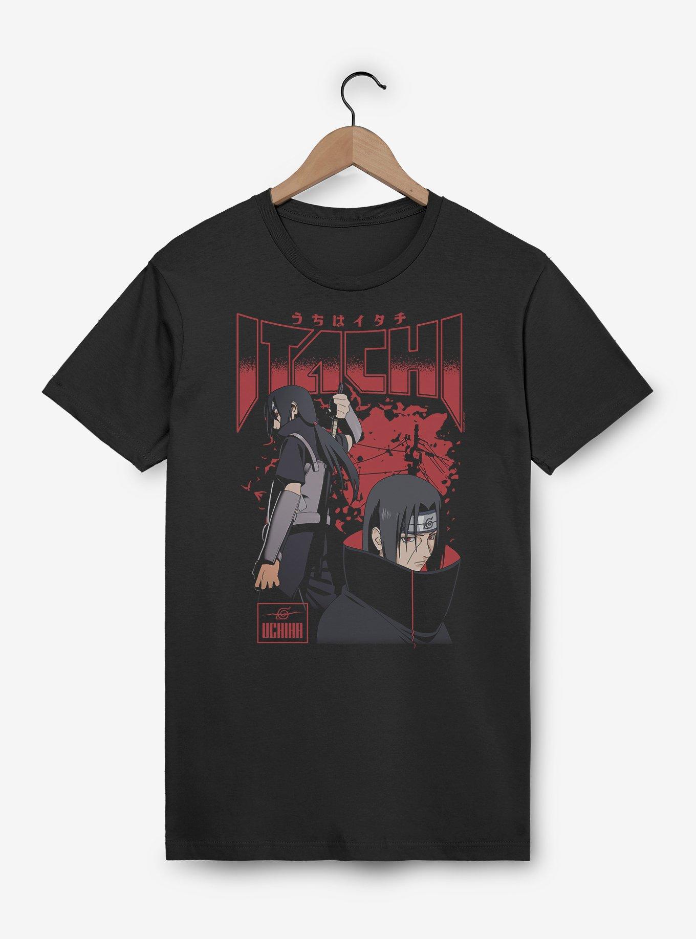 Naruto Shippuden Itachi Uchiha Collage Splatter T-Shirt, , hi-res