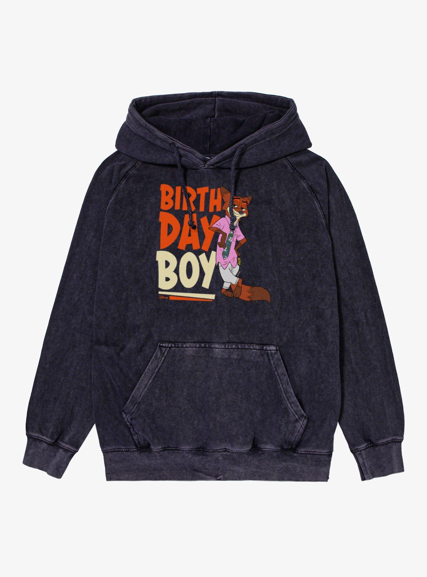 Disney Pixar Zootopia 2 Nick Birthday Boy Mineral Wash Hoodie, , hi-res
