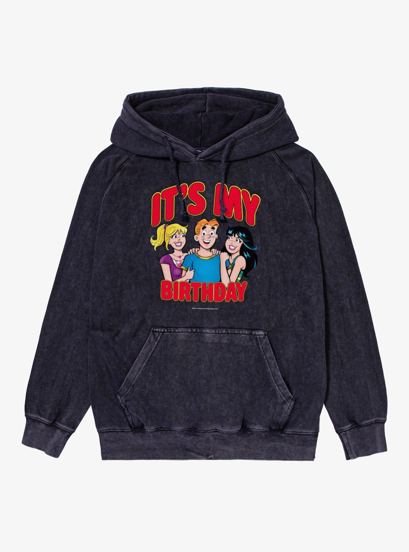 Archie Comics It's My Birthday Mineral Wash Hoodie, , hi-res