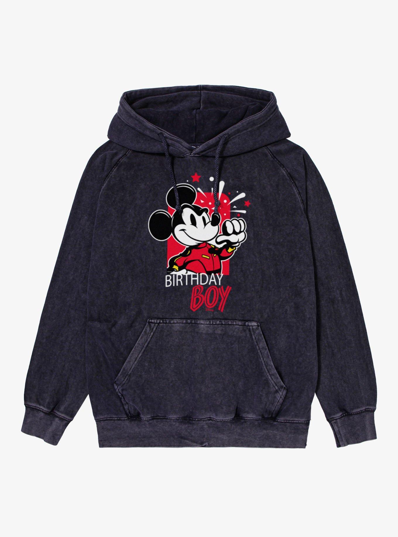 Disney Mickey Mouse Birthday Boy Racing Mineral Wash Hoodie, , hi-res