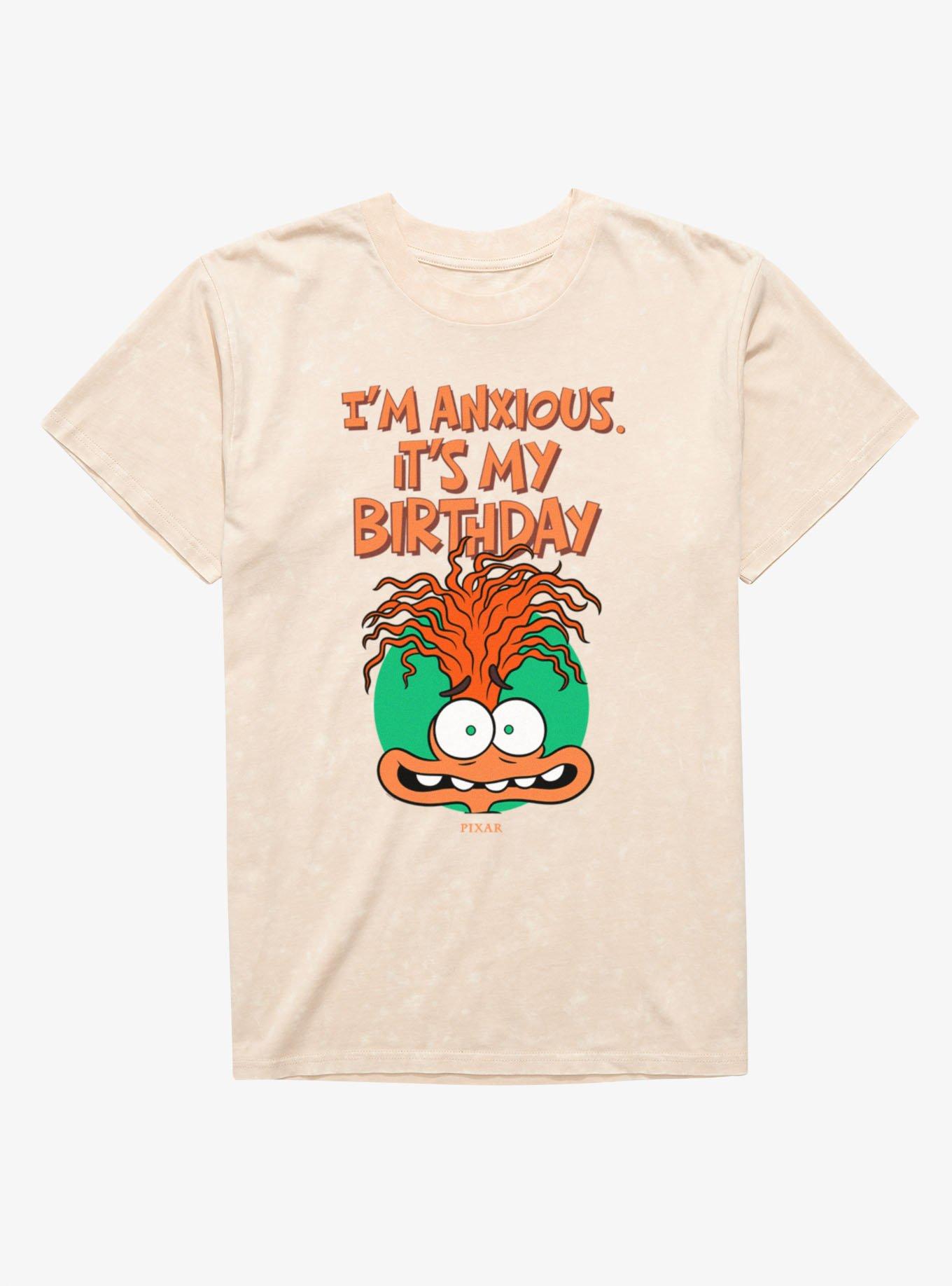 Disney Pixar Inside Out 2 I'm Anxious. It's My Birthday Mineral Wash T-Shirt, , hi-res