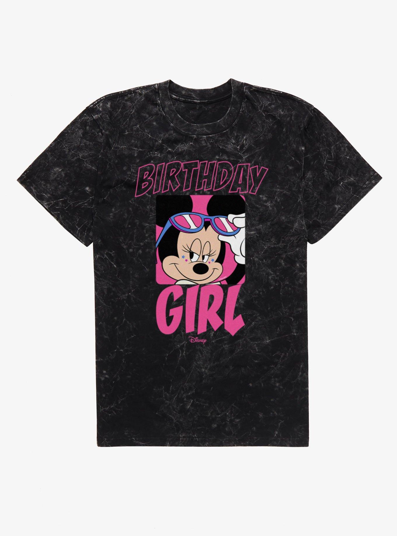 Disney Minnie Mouse Birthday Girl Mineral Wash T-Shirt, , hi-res