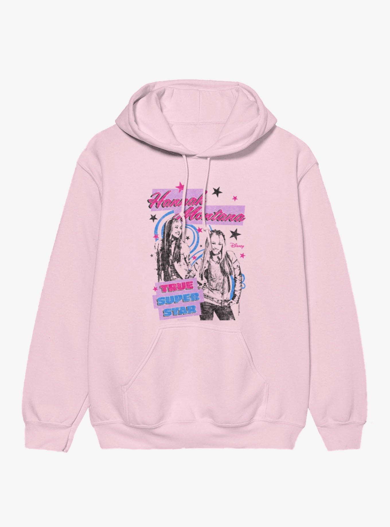 Disney Hannah Montana True Super Star Outlined With Swirls Hoodie