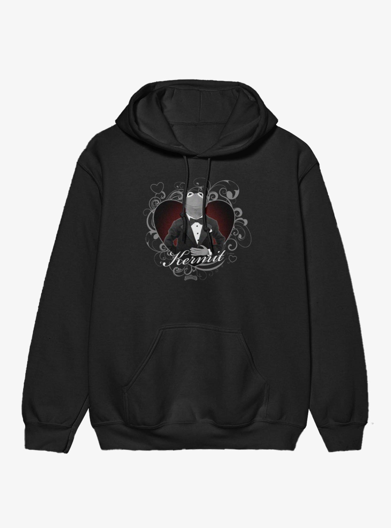 Disney The Muppets Heart Kermit In A Suit Hoodie, BLACK, hi-res view 1