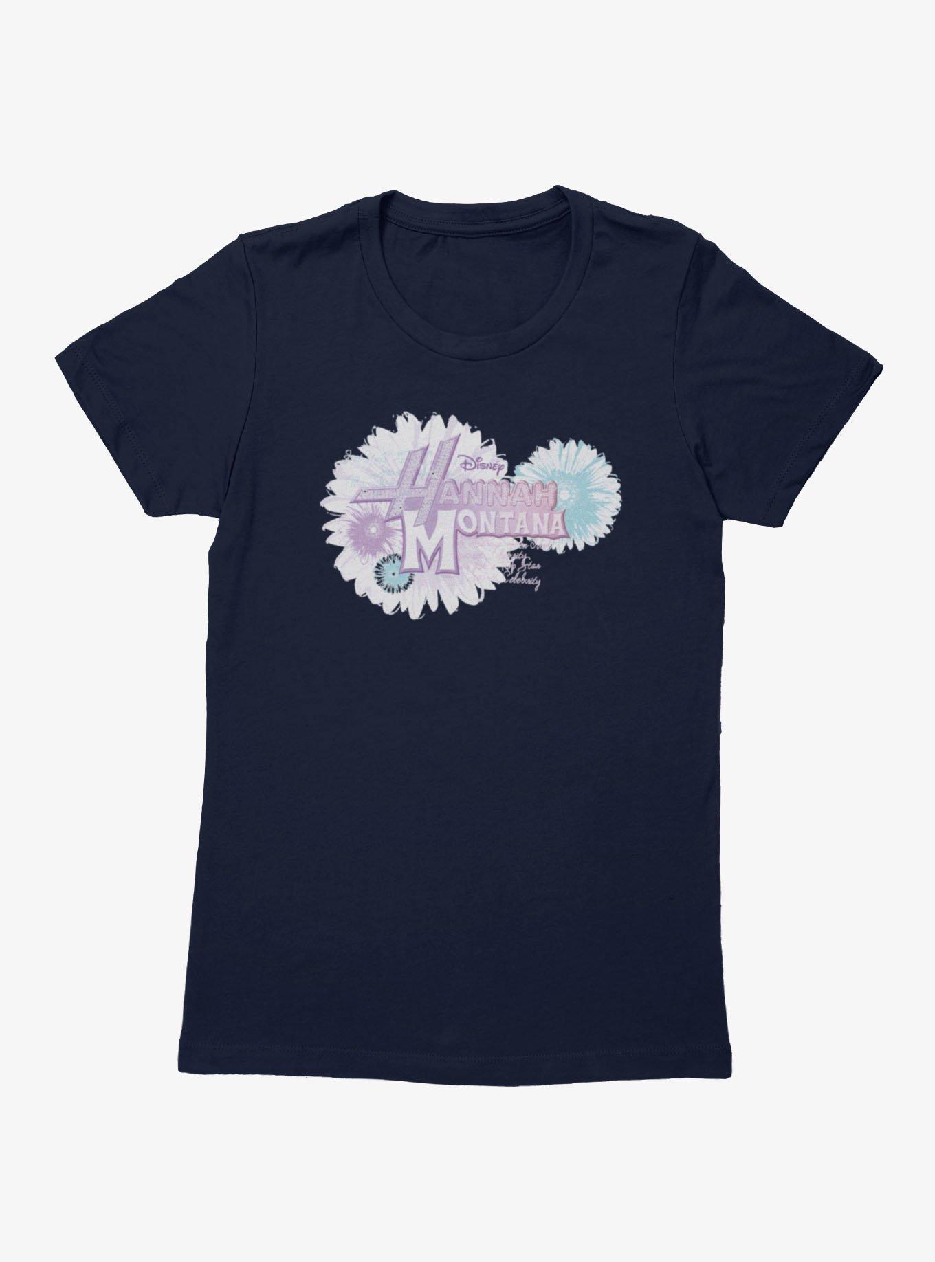 Disney Hannah Montana Big Flowers Logo Womens T-Shirt