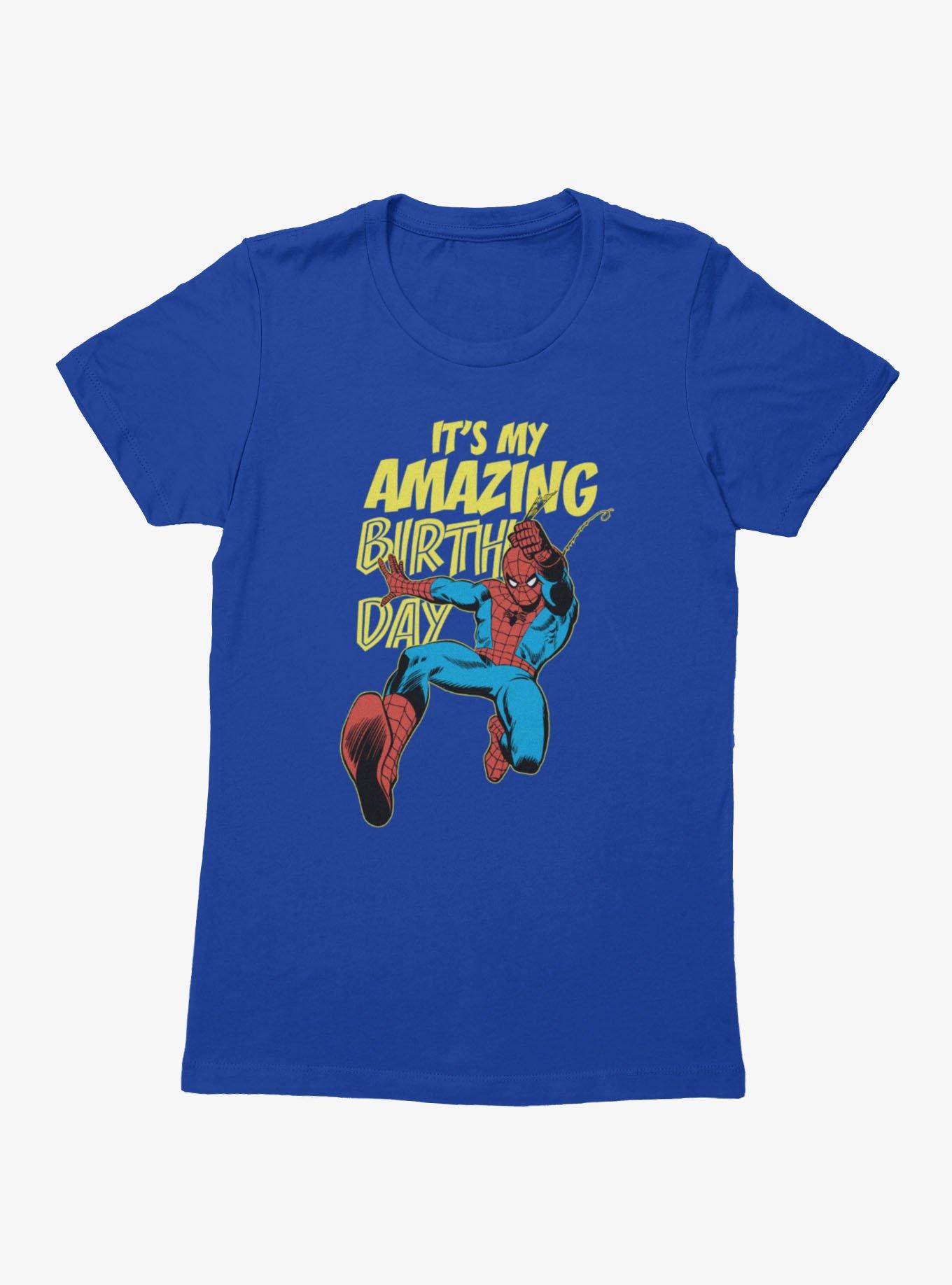 Marvel Comics Retro Spiderman It?s My Amazing Birthday Womens T-Shirt, , hi-res