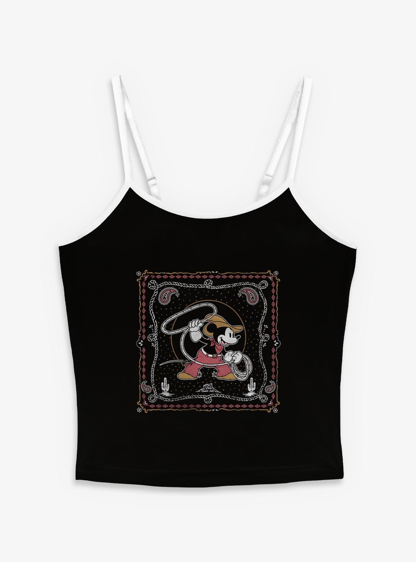 Disney Mickey Mouse Western Cowboy Paisley Girls Cami Hot Topic Exclusive, , hi-res