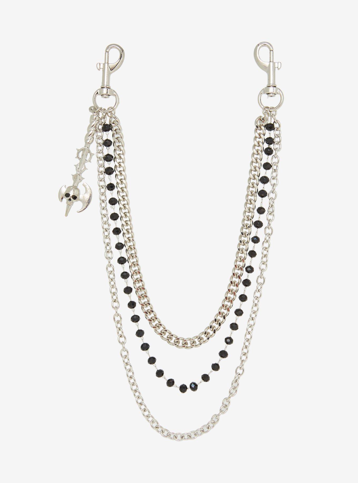 Skull Axe Triple Wallet Chain | Hot Topic