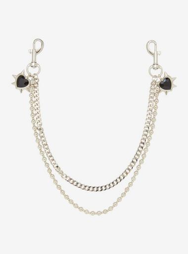 小物 Y2K 00s Archive / Spike Wallet Chain Spiky Heart Double Wallet Chain | Hot Topic