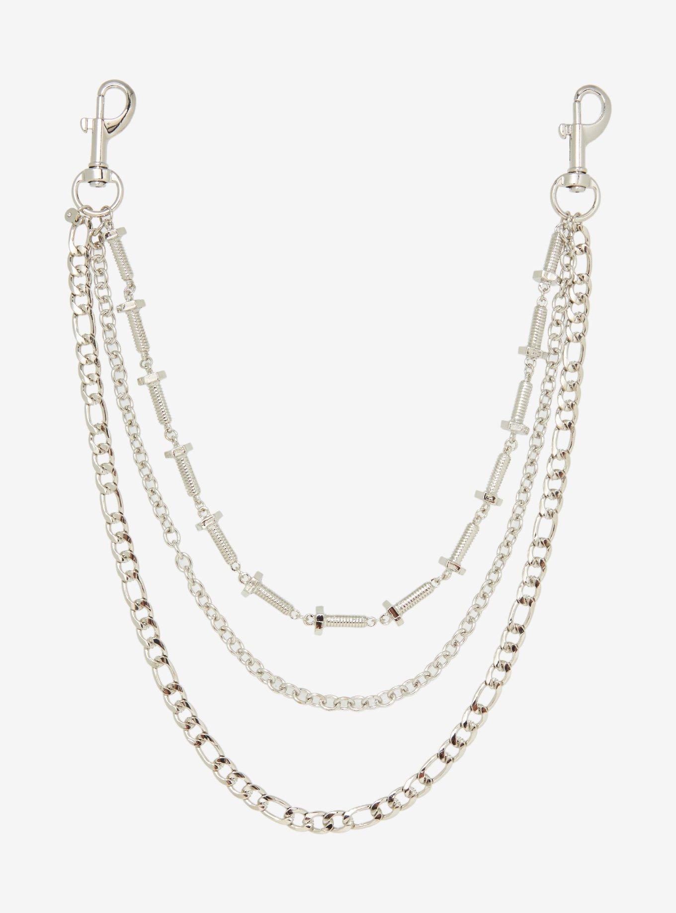 Cylindrical Beads Triple Wallet Chain | Hot Topic