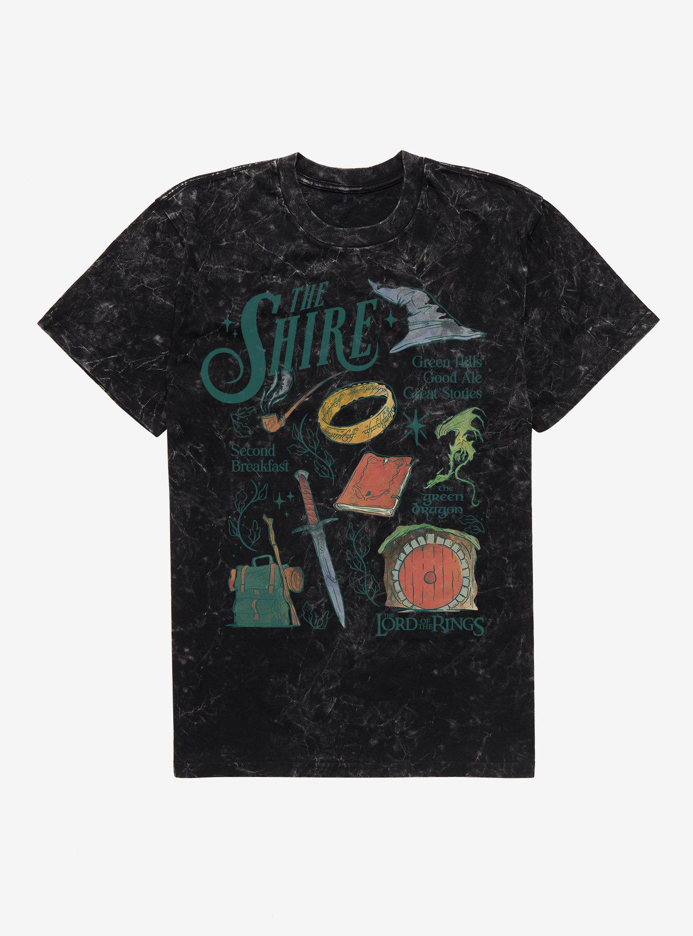 The Lord Of The Rings The Shire Icons Mineral Wash T-Shirt, , hi-res