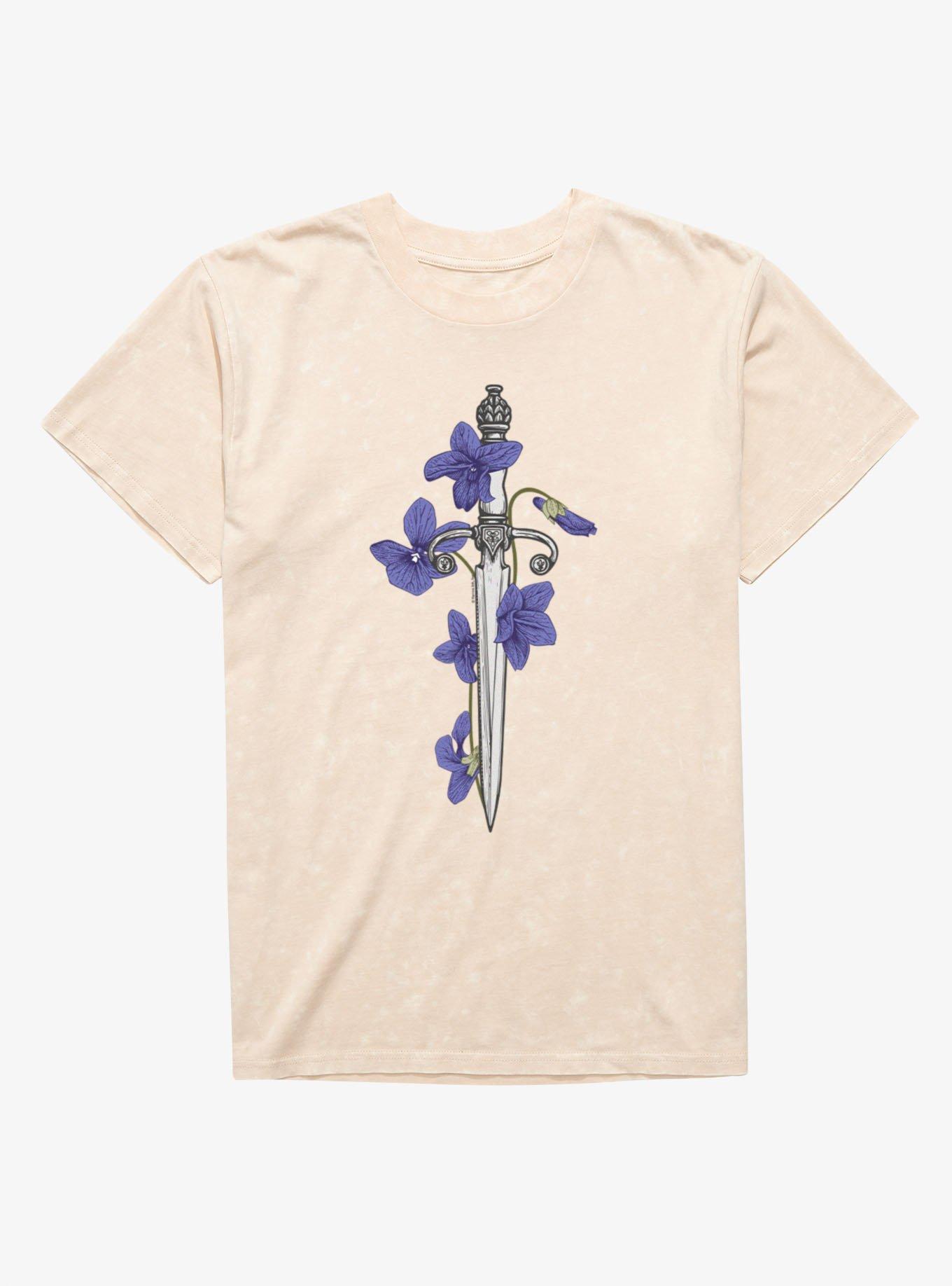 Fourth Wing: The Empyrean Sorrengail Dagger Mineral Wash T-Shirt, , hi-res