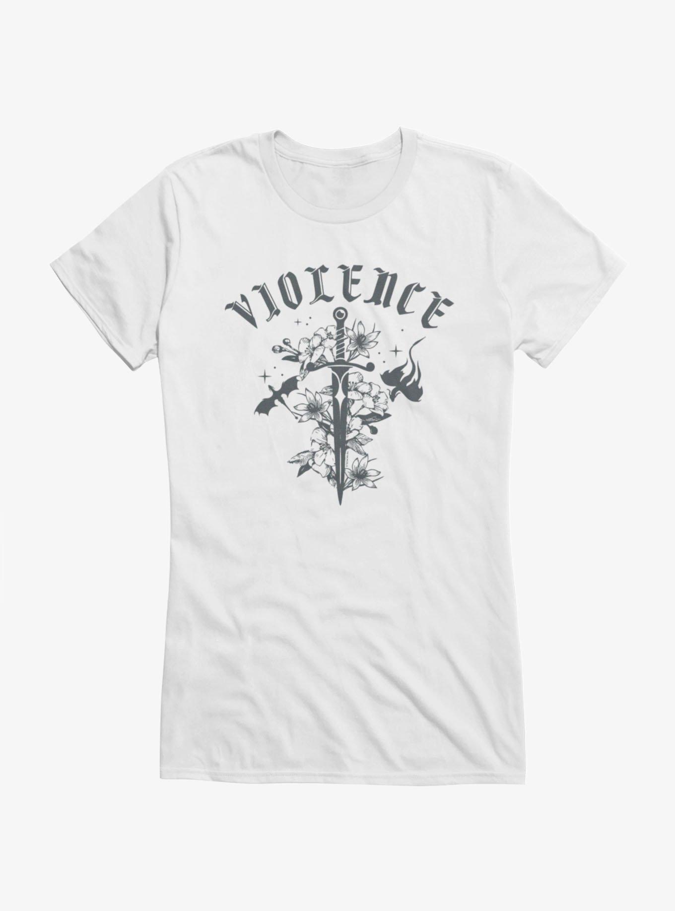 Fourth Wing: The Empyrean Violence Floral Sword Girls T-Shirt, , hi-res