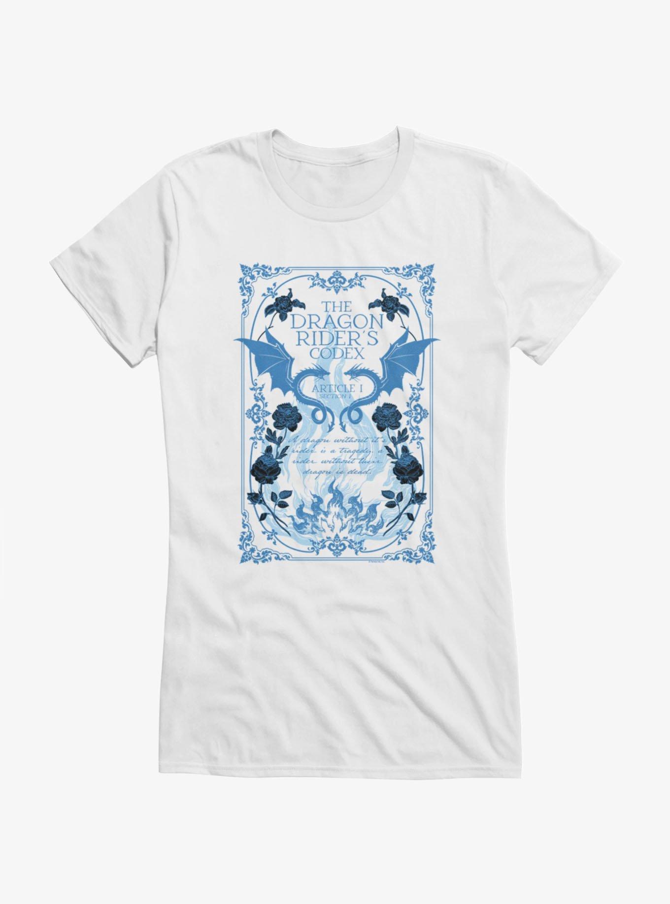 Fourth Wing: The Empyrean Dragon Riders Codex Girls T-Shirt, WHITE, hi-res view 1