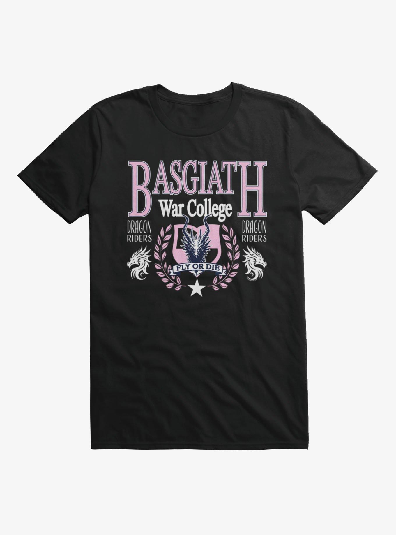 Fourth Wing: The Empyrean Basgiath War College Fly Or Die Crest T-Shirt, , hi-res