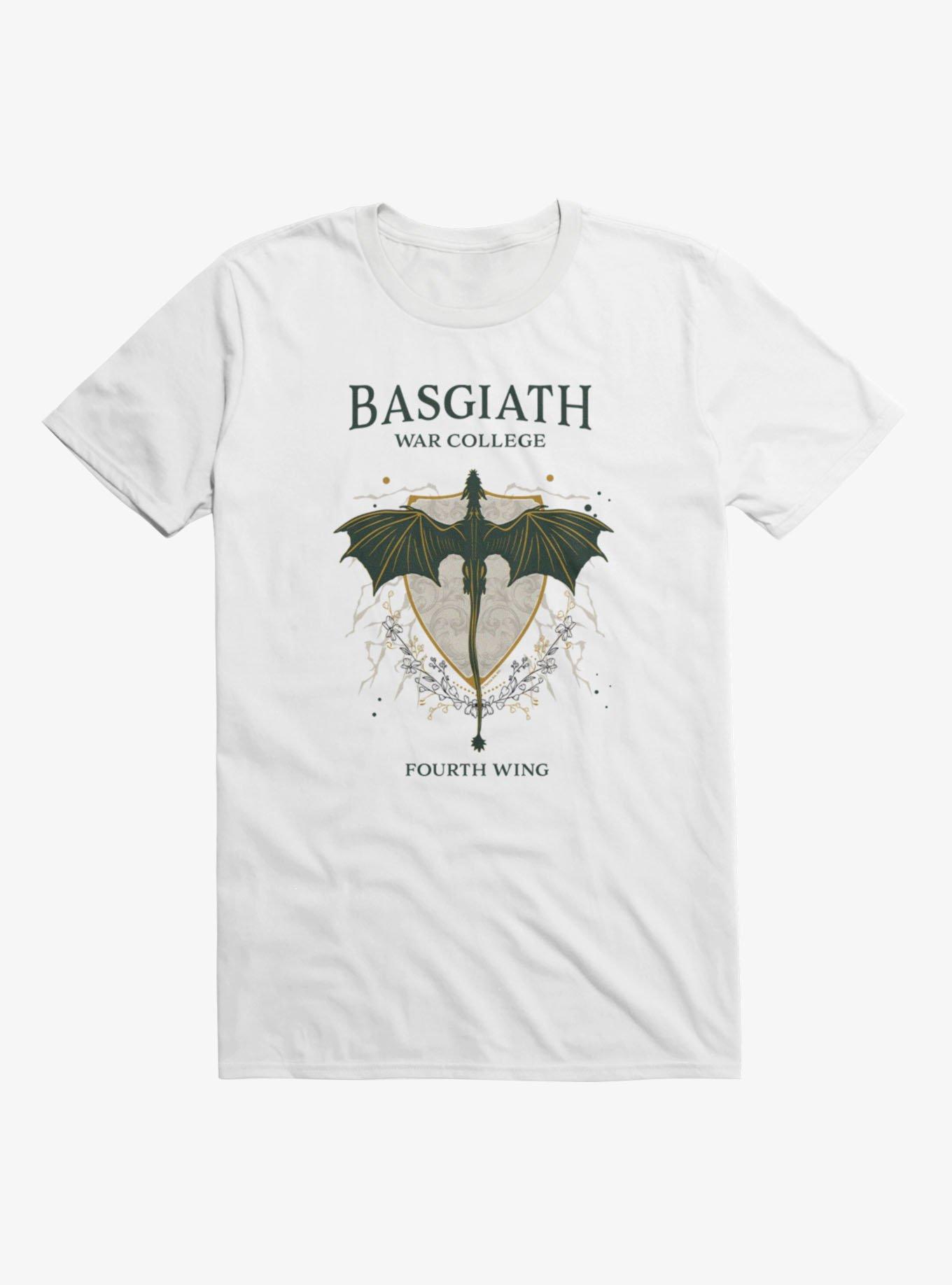 Fourth Wing: The Empyrean Basgiath War College Green Dragon Crest T-Shirt