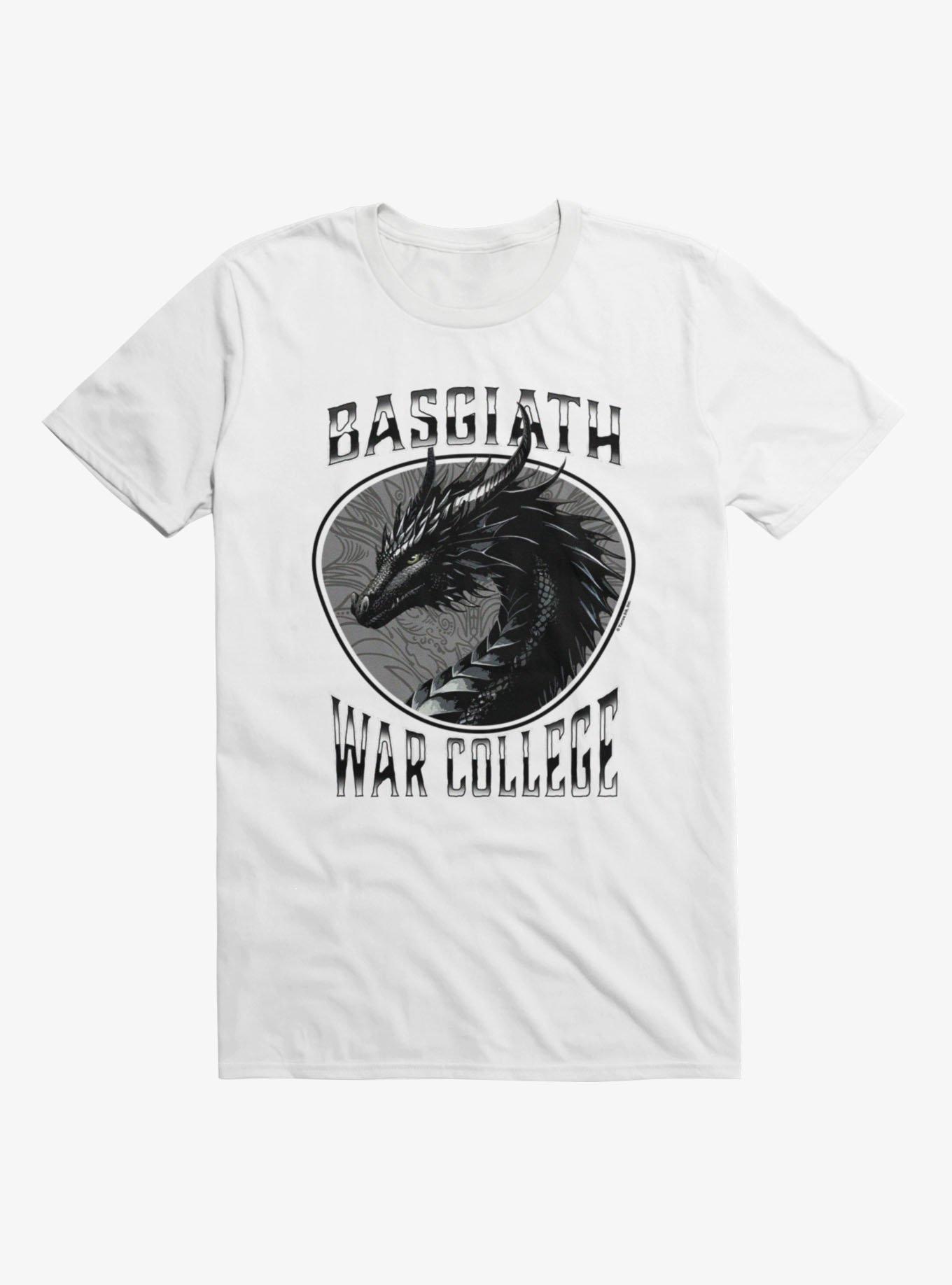 Fourth Wing: The Empyrean Basgiath War College Tairn Dragon Portrait T-Shirt, WHITE, hi-res view 1