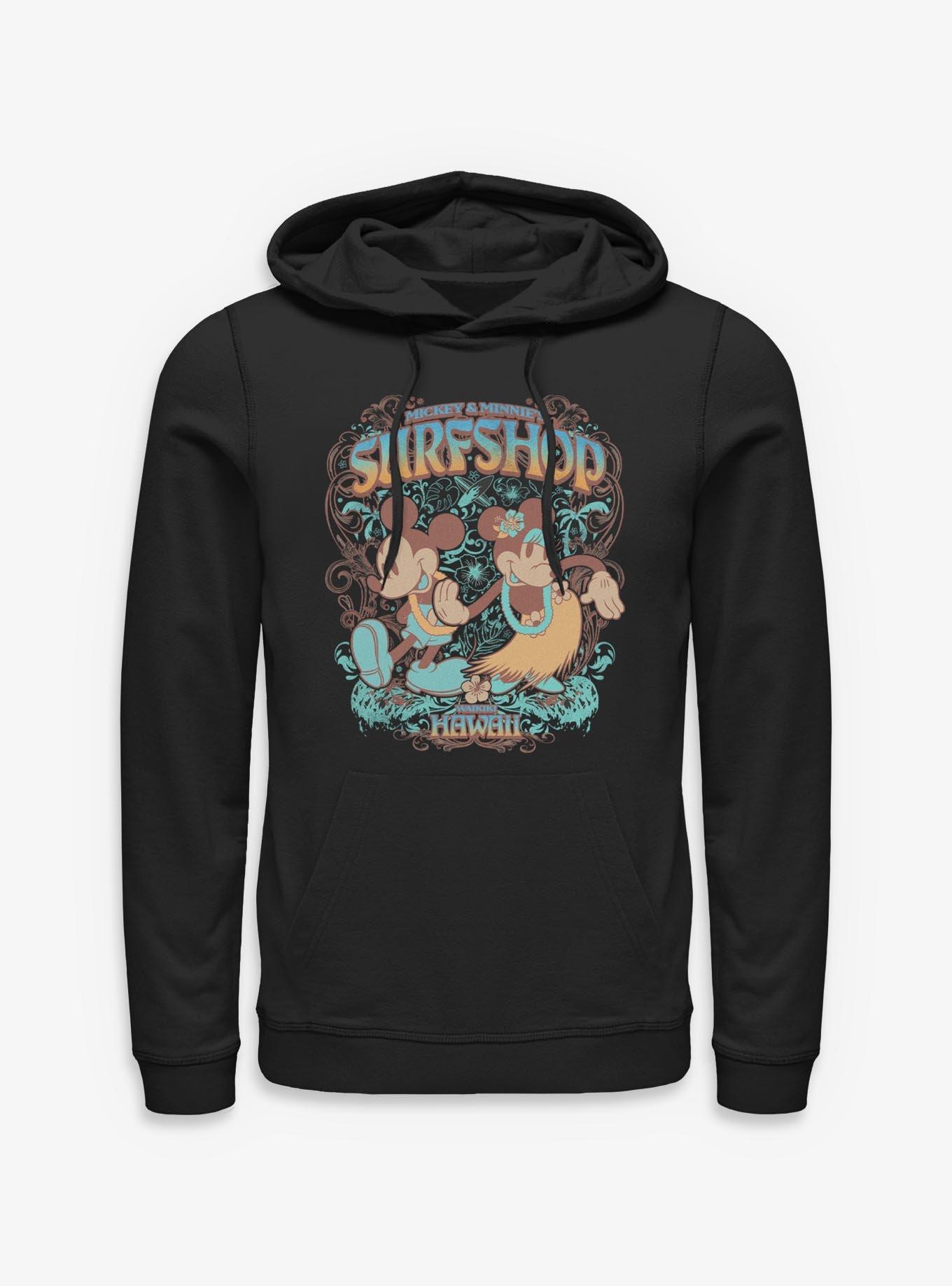 Disney Mickey Mouse & Minnie Mouse Surfshop Hawaii Hoodie Hot Topic Exclusive, , hi-res