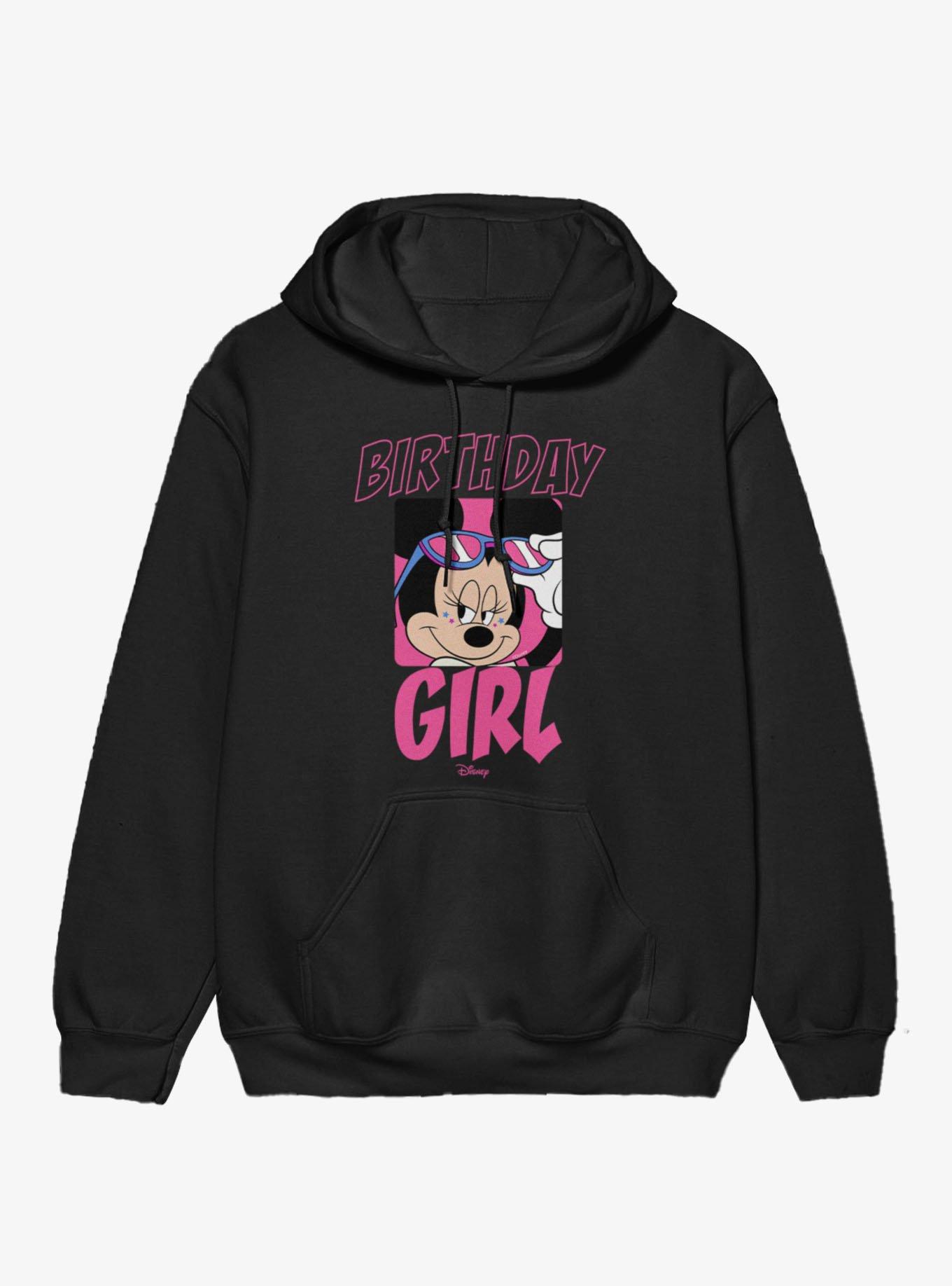 Disney Minnie Mouse Birthday Sunglasses Girl Hoodie, , hi-res