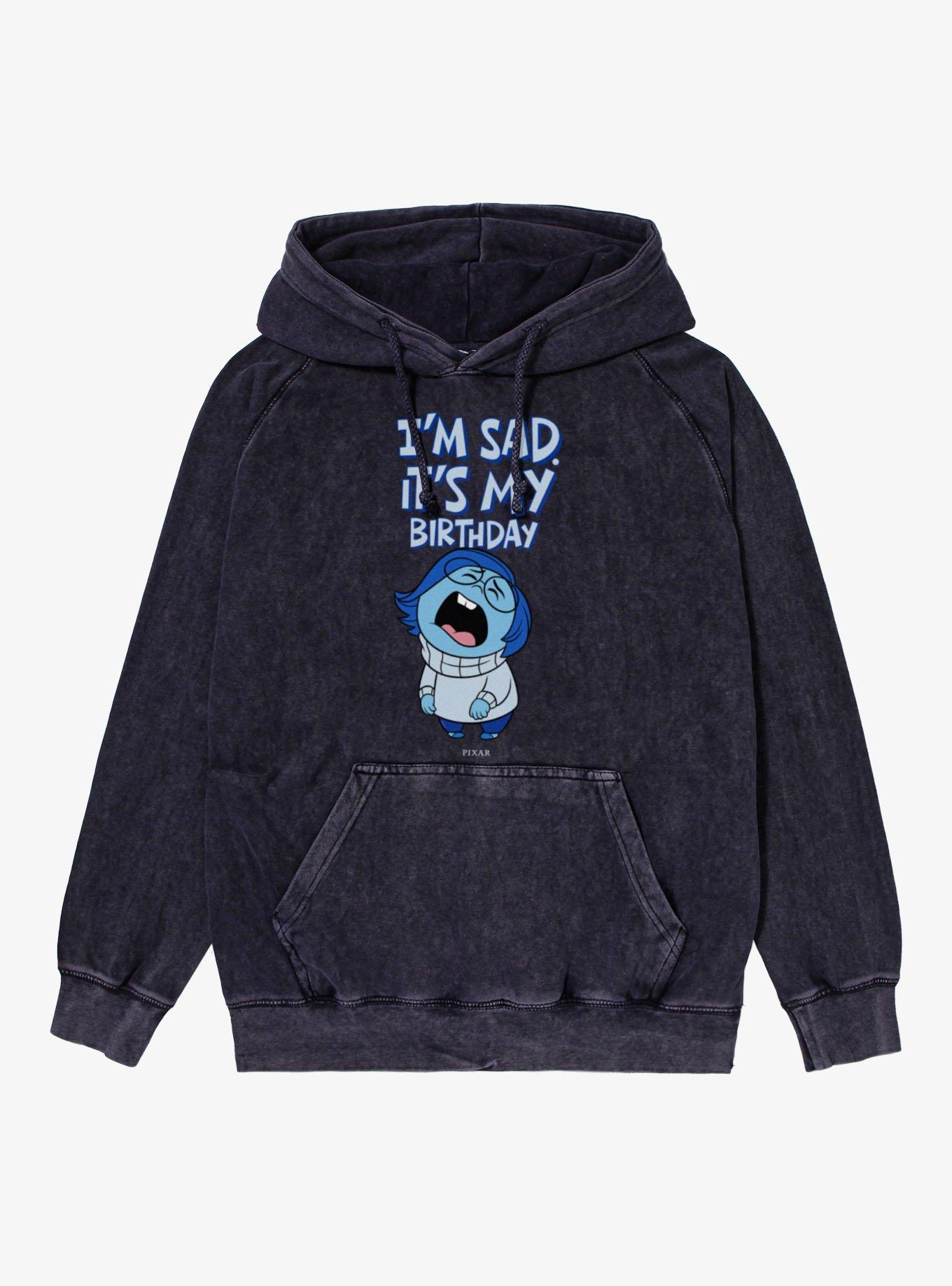 Disney Pixar Inside Out I'm Sad It?s My Birthday Vintage Mineral Washed Hoodie, , hi-res