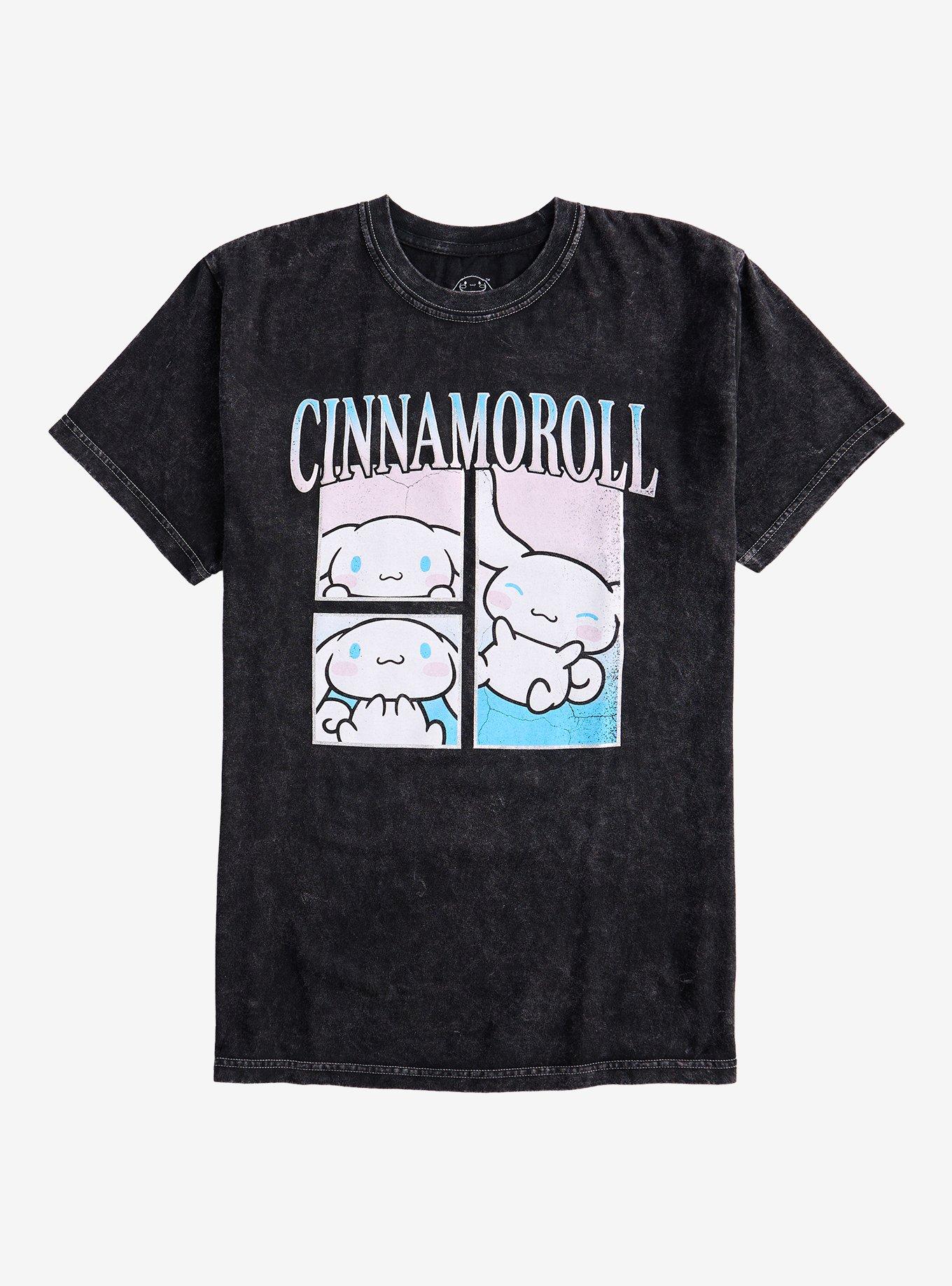 Cinnamoroll Grid Print Dark Wash T-Shirt