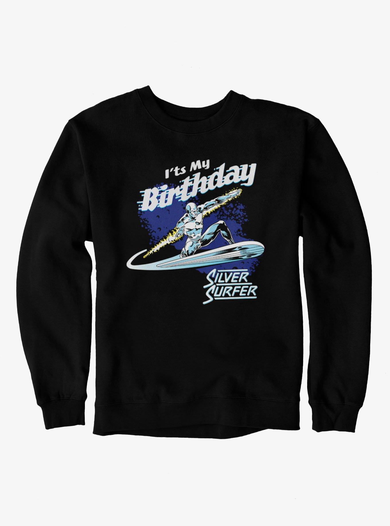 Marvel Comics Retro Its My Birthday Silver Surfer Sweatshirt, , hi-res